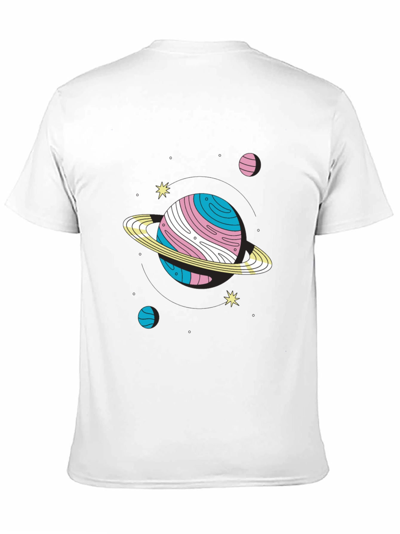 Black Trans Pride Planet Graphic T-Shirt view 11