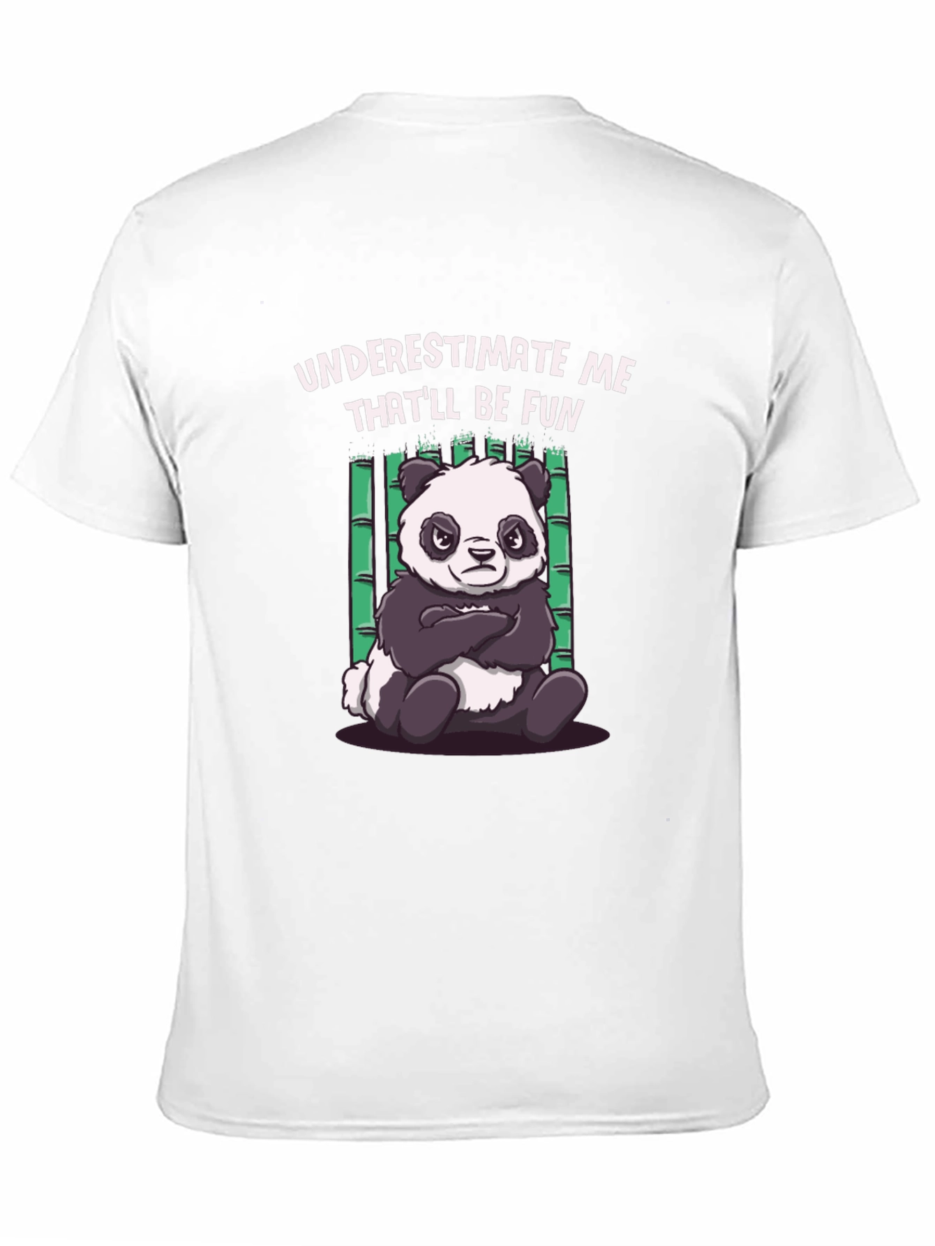 Black Funny Panda T-Shirt - Underestimate Me view 11