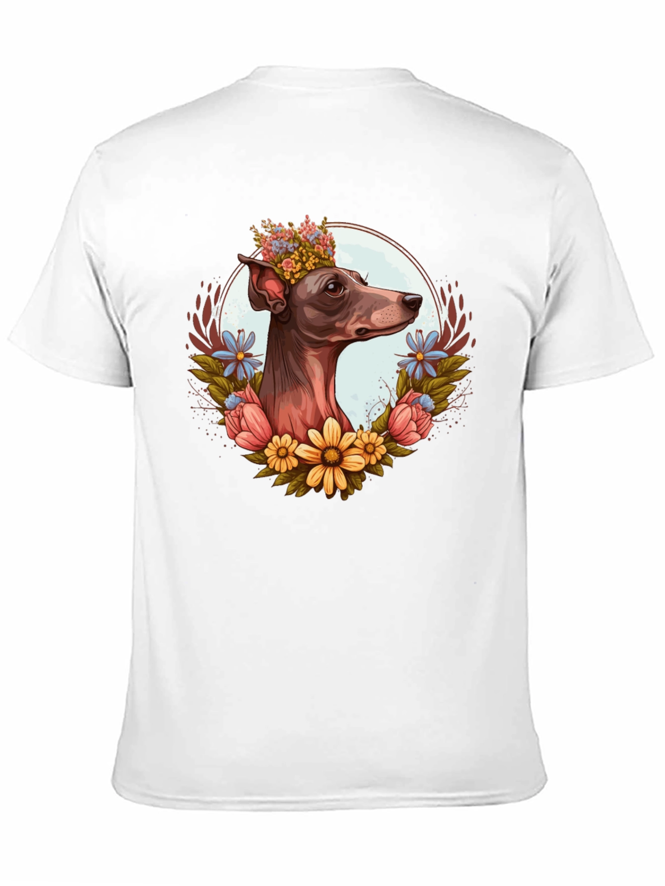 Black Dog Floral Crown Graphic Tee - Unisex view 11