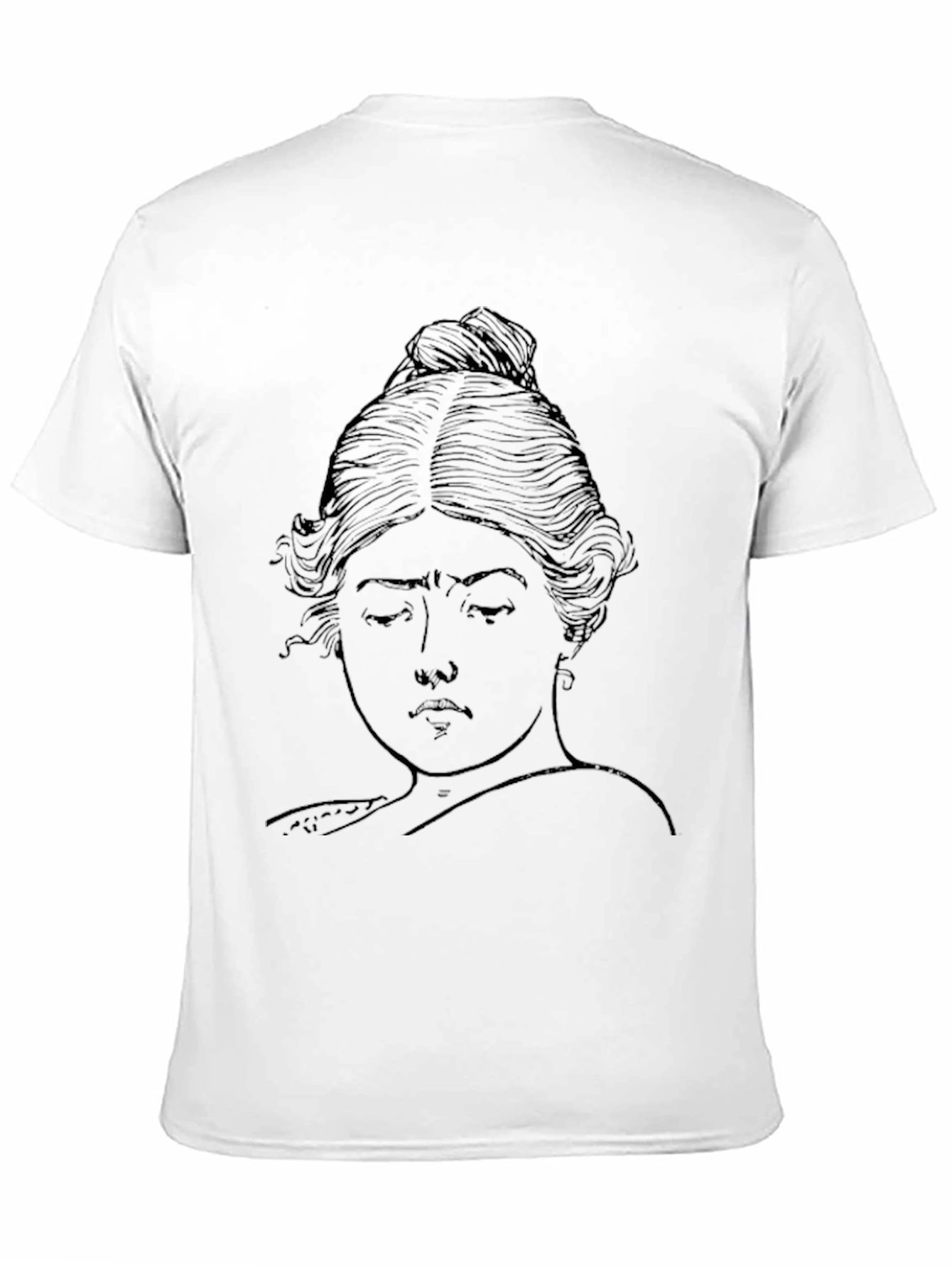 Black Vintage Woman Portrait Black T-Shirt view 11
