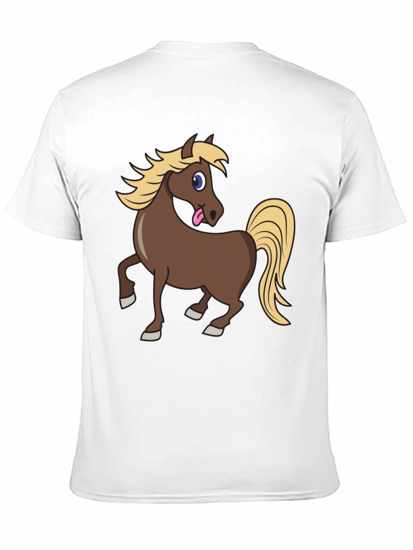 Black Funny Horse Tongue Out Black T-Shirt view 11