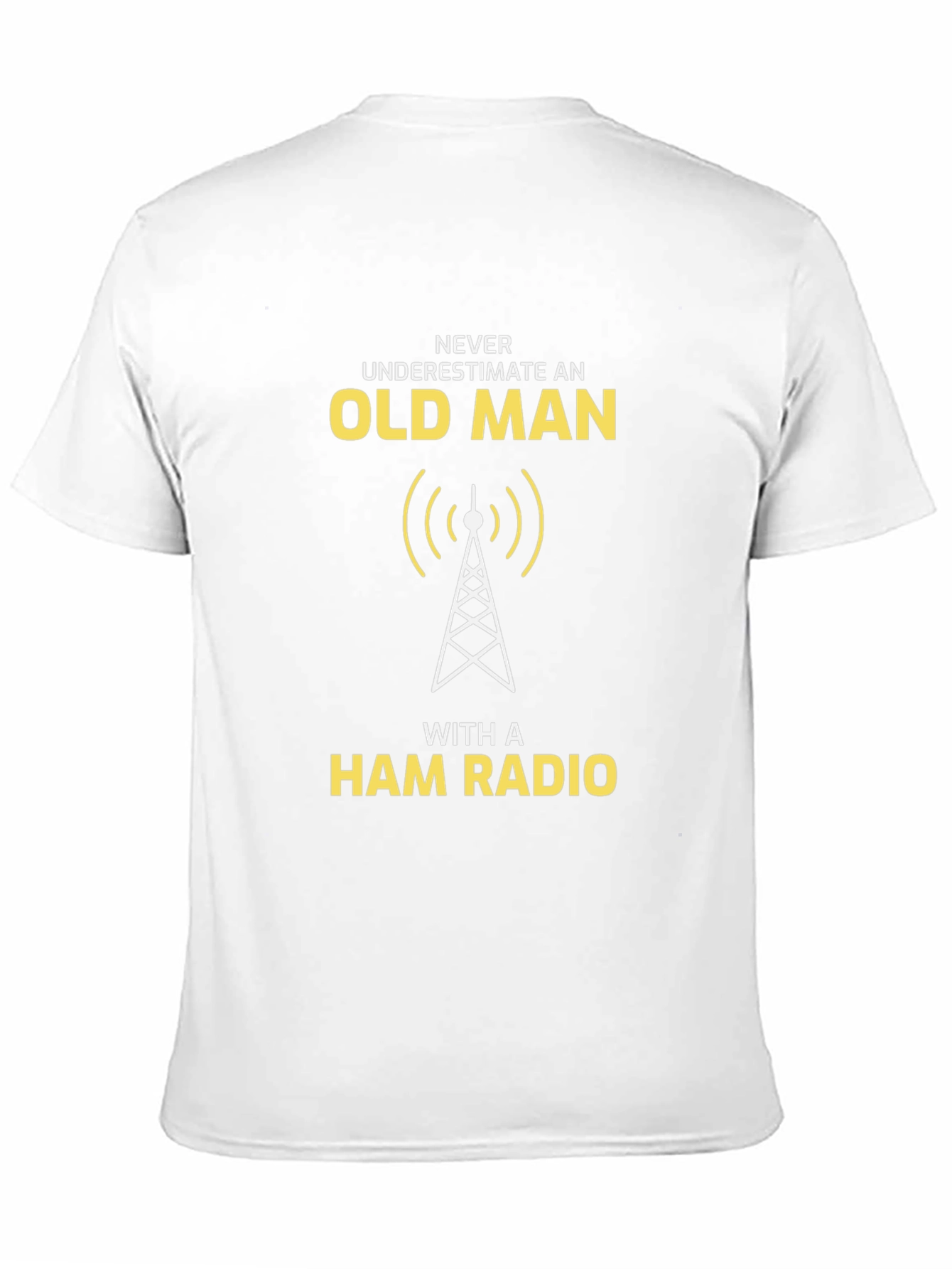 Black Never Underestimate An Old Man Ham Radio T-Shirt view 11