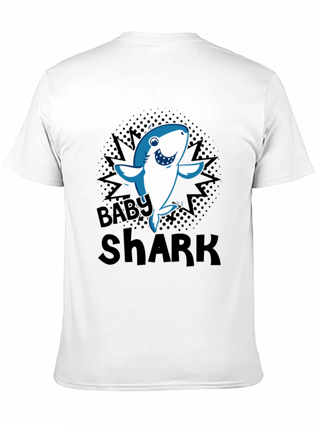 Black Baby Shark Graphic T-Shirt - Black Cotton Blend view 11