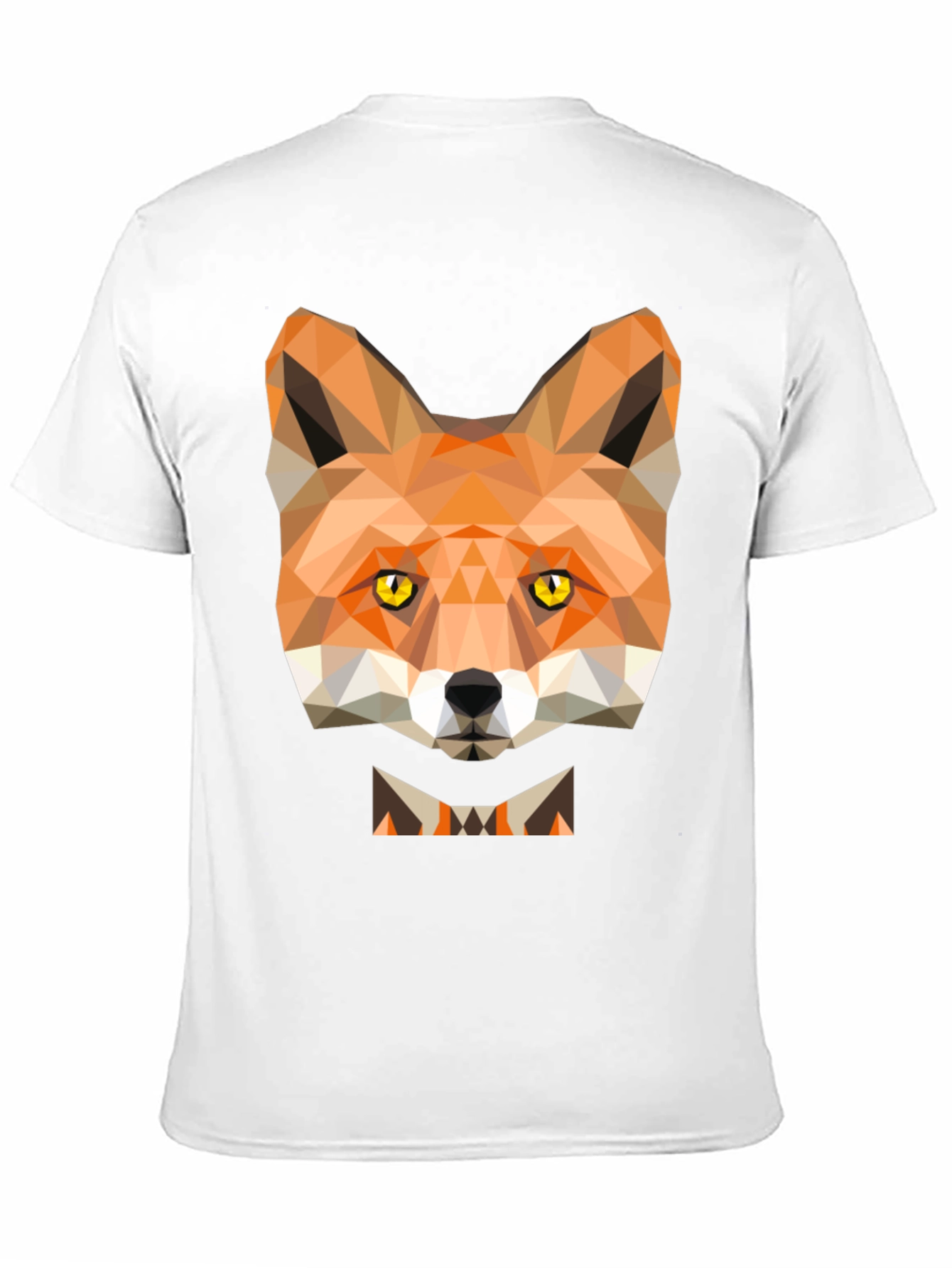 Black Geometric Fox Graphic Tee - Modern Animal Print T-Shirt view 11