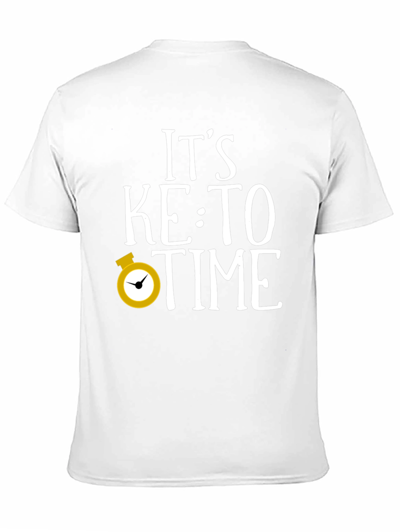 Black It's Keto Time Funny Graphic T-Shirt view 11