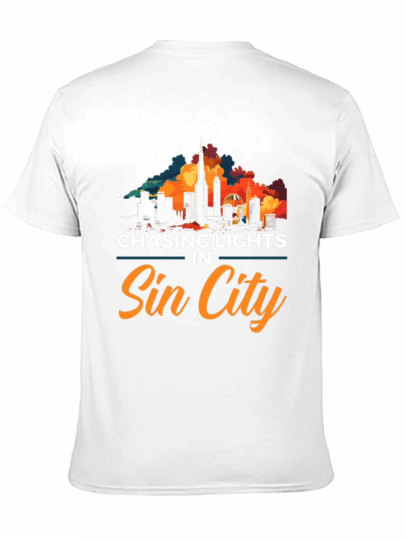 Black Sin City Chasing Lights Graphic Tee view 11