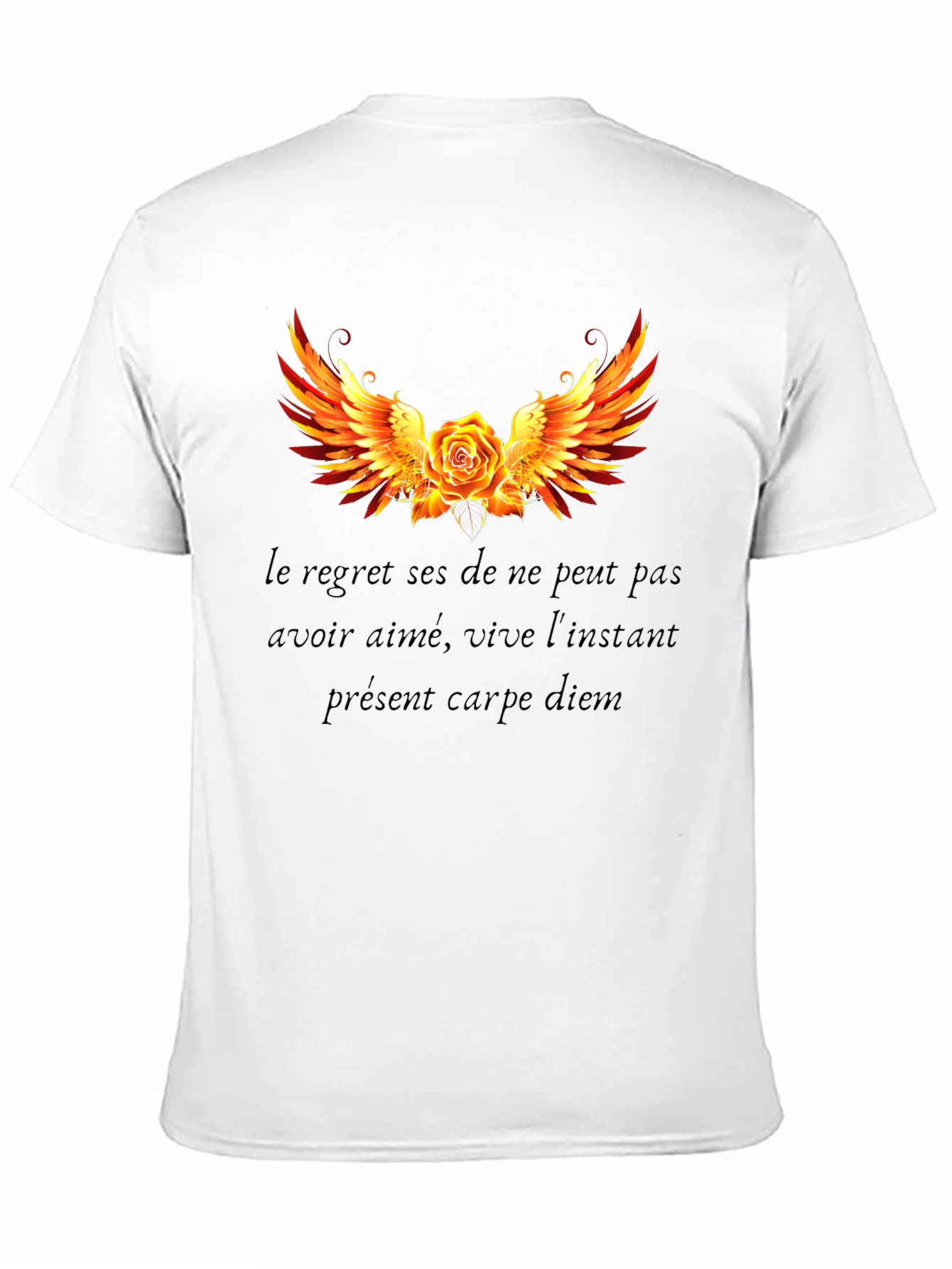 Black Rose Winged T-Shirt Carpe Diem Graphic Tee view 11