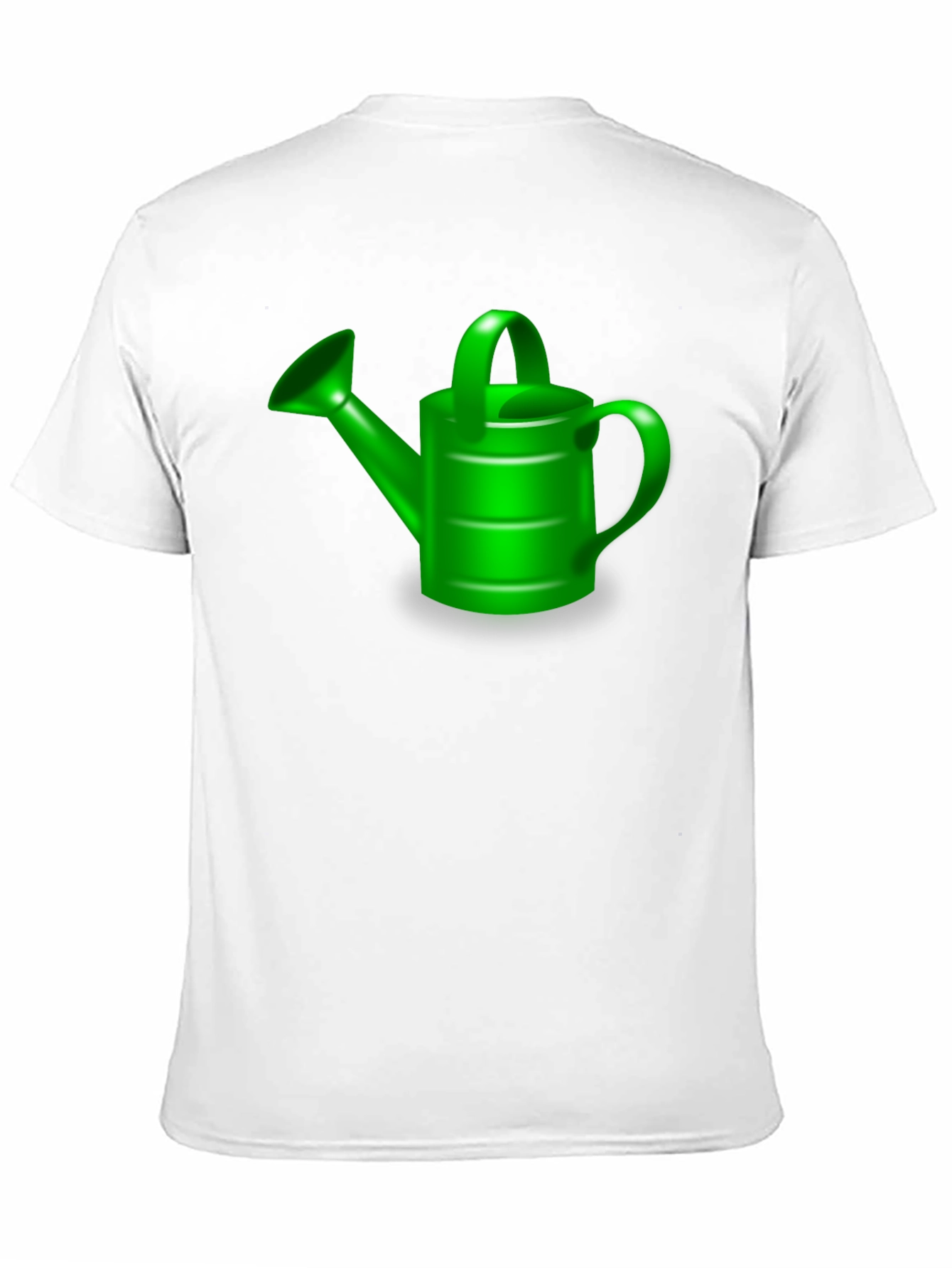 Black Green Watering Can Graphic Tee - Black Cotton T-Shirt view 11
