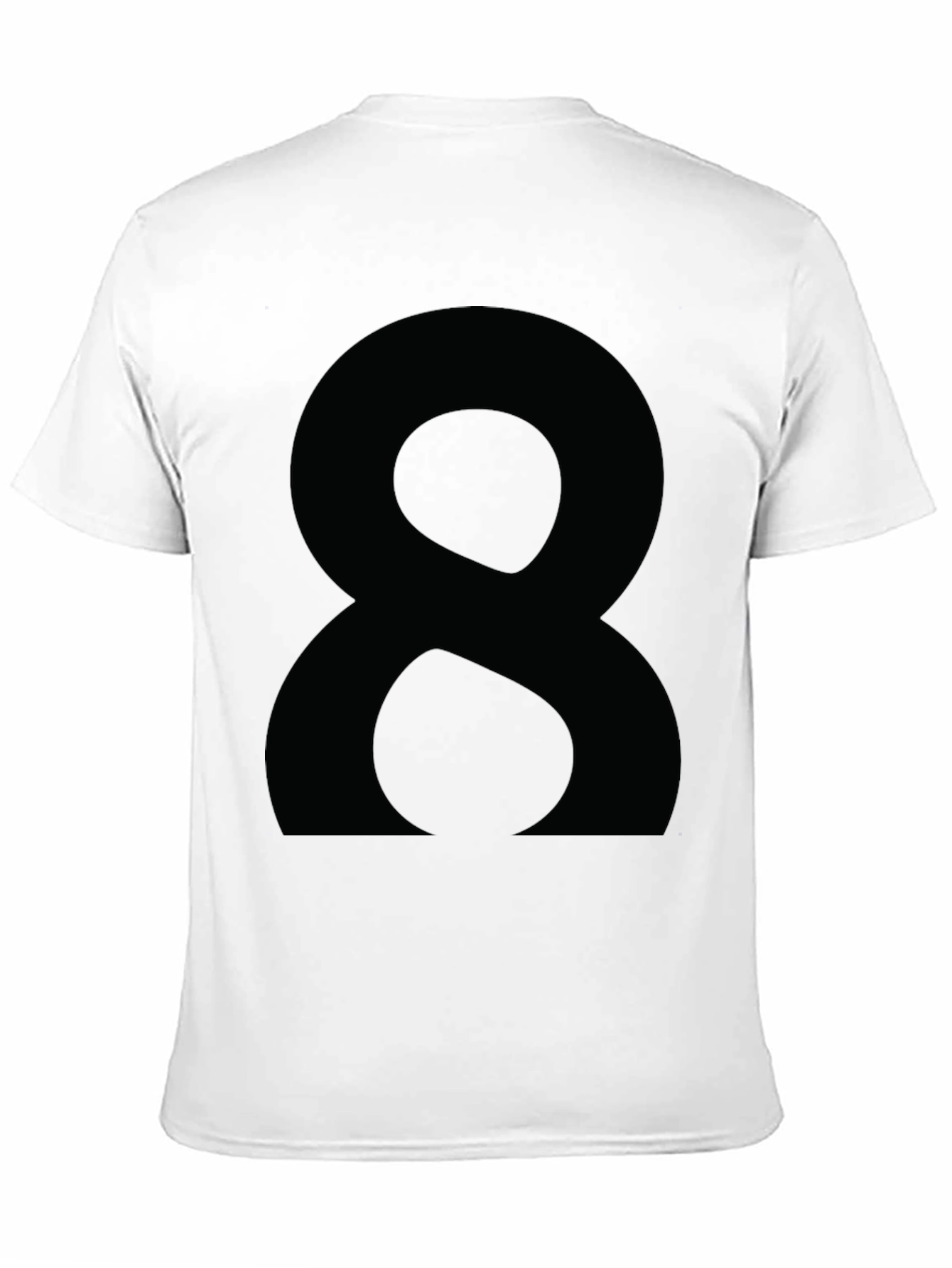 Black Black T-Shirt with Number Eight Graphic view 11