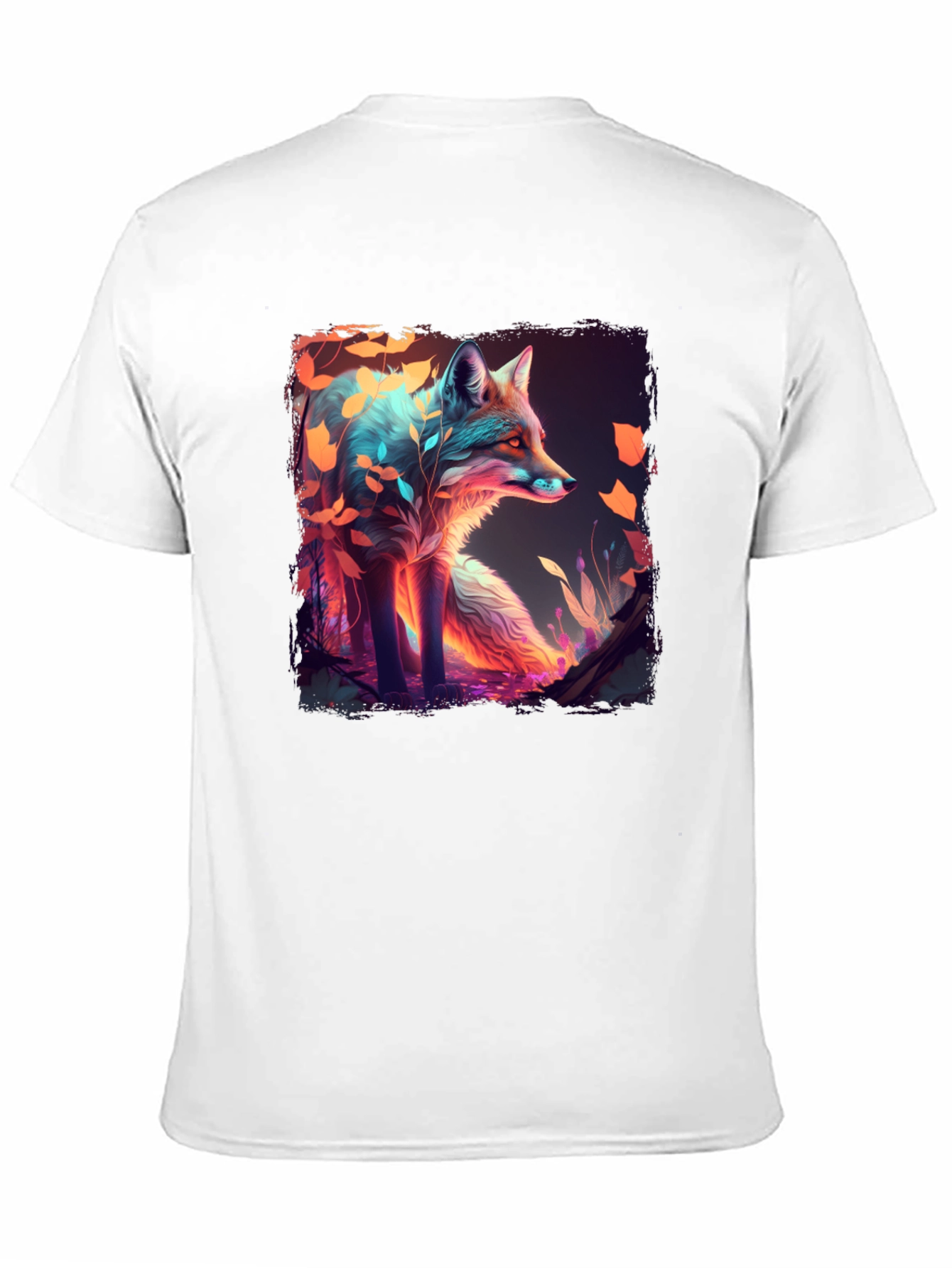 Black Mystic Fox Graphic T-Shirt - Unique Design view 11