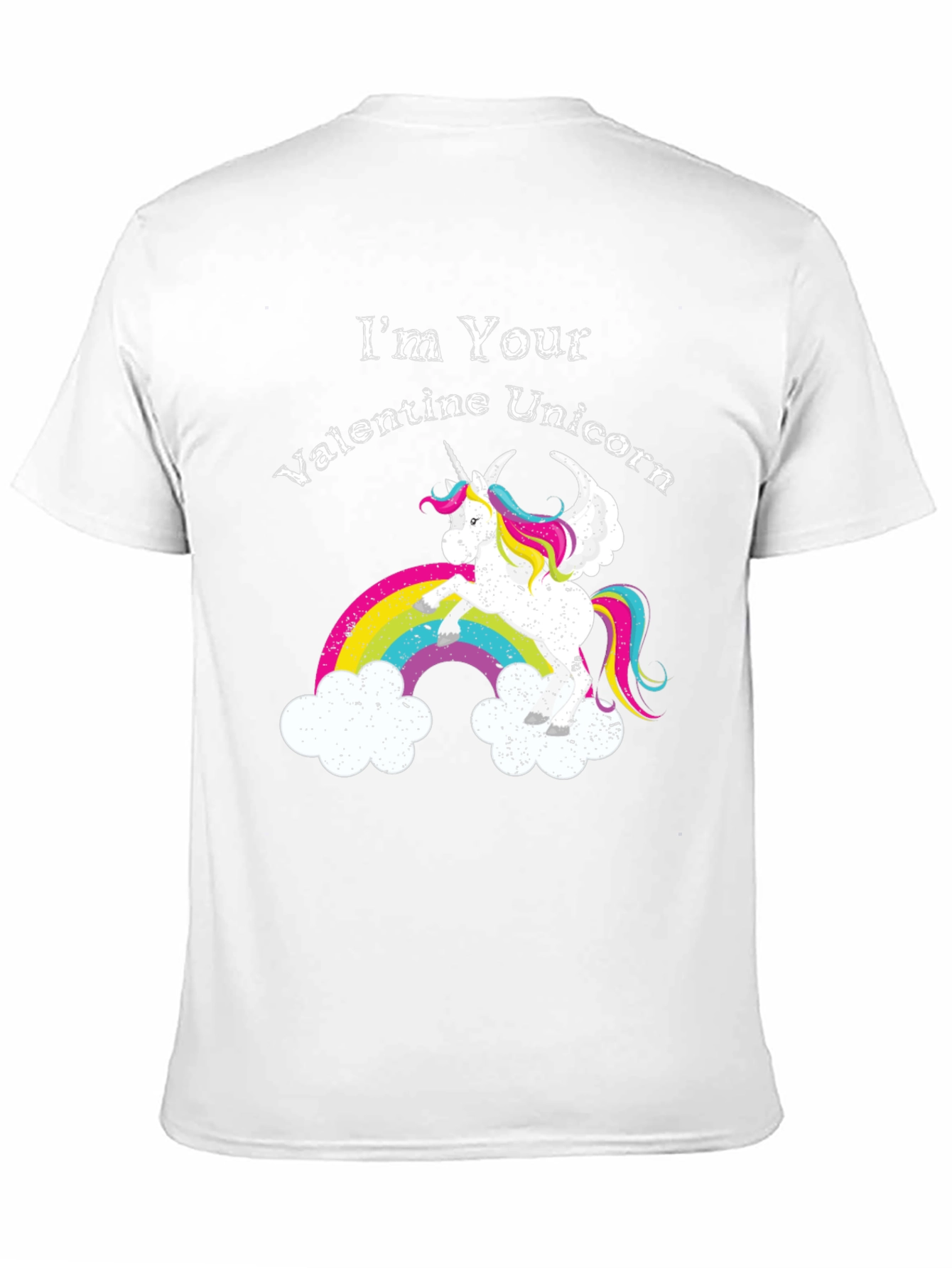 Black Valentine Unicorn Graphic Tee - Men's Black T-Shirt view 11