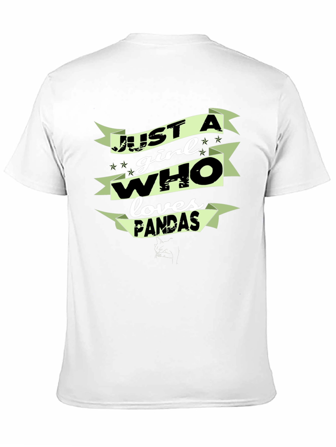 Black Just A Girl Who Loves Pandas Graphic T-Shirt view 11