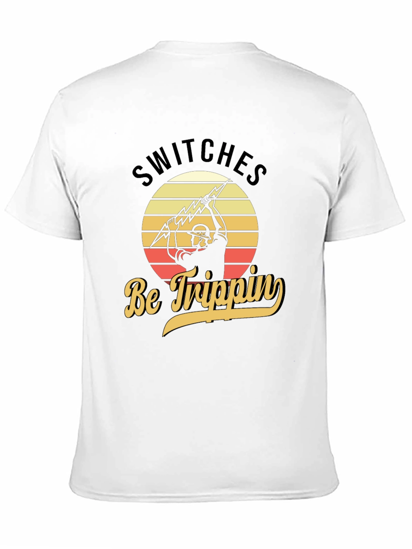 Black Switches Be Trippin' Electrician T-Shirt view 11