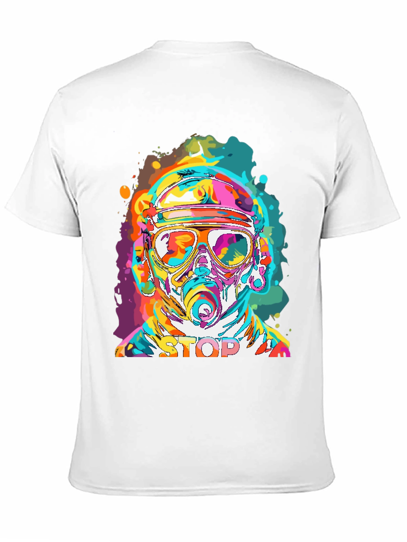 Black Vibrant Stop Graphic Tee - Men's Black Crew Neck view 11