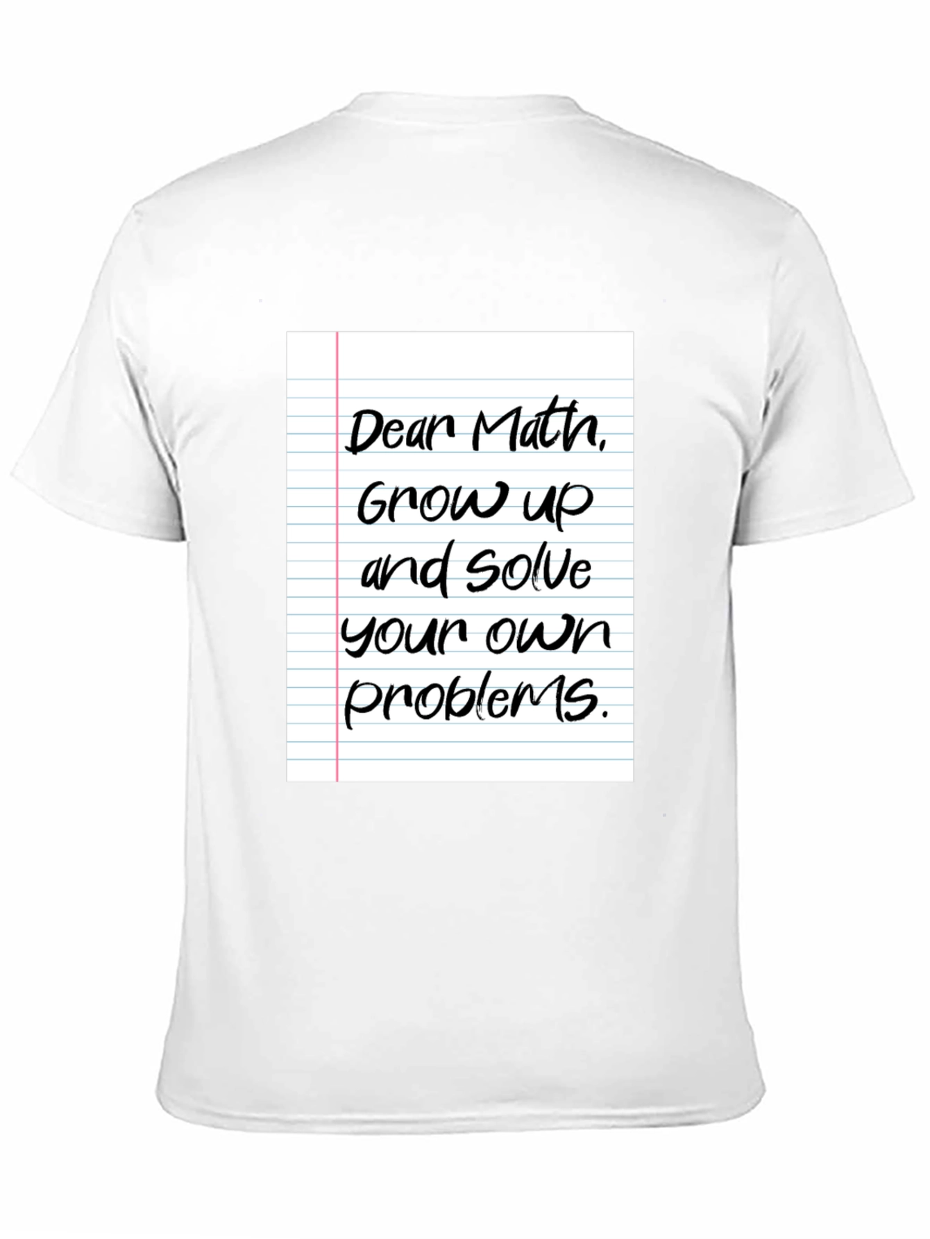 Black Funny Math T-Shirt - Solve Your Own Problems! view 11