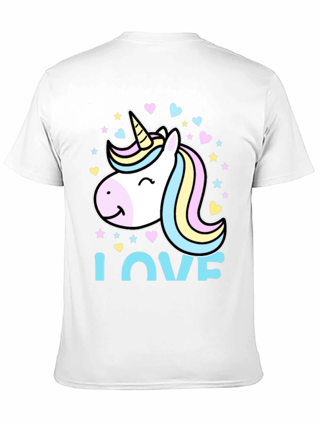 Black Unicorn Love Graphic Tee - Black Cotton Blend T-Shirt view 11