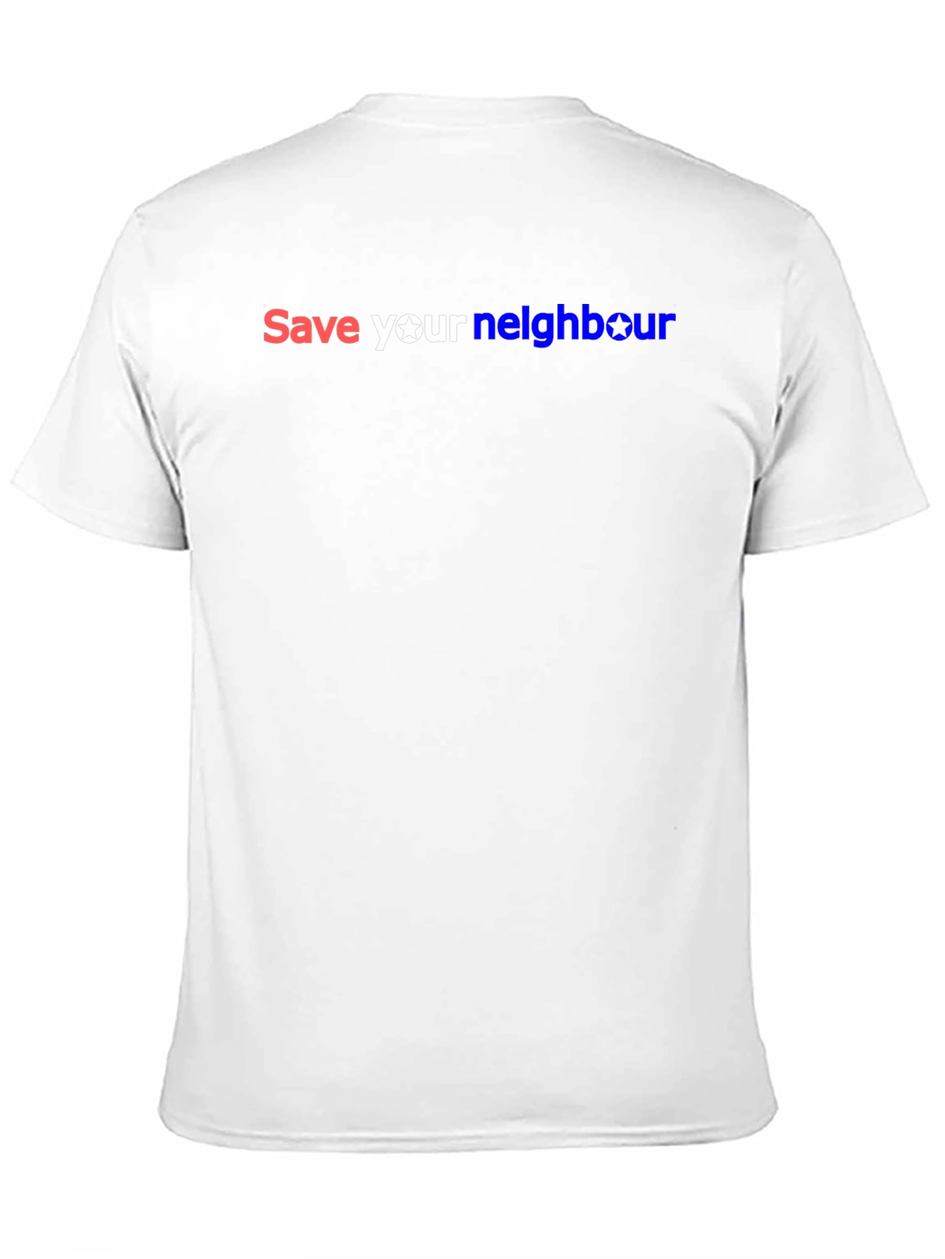 Black Save Your Neighbour Black Graphic T-Shirt view 11