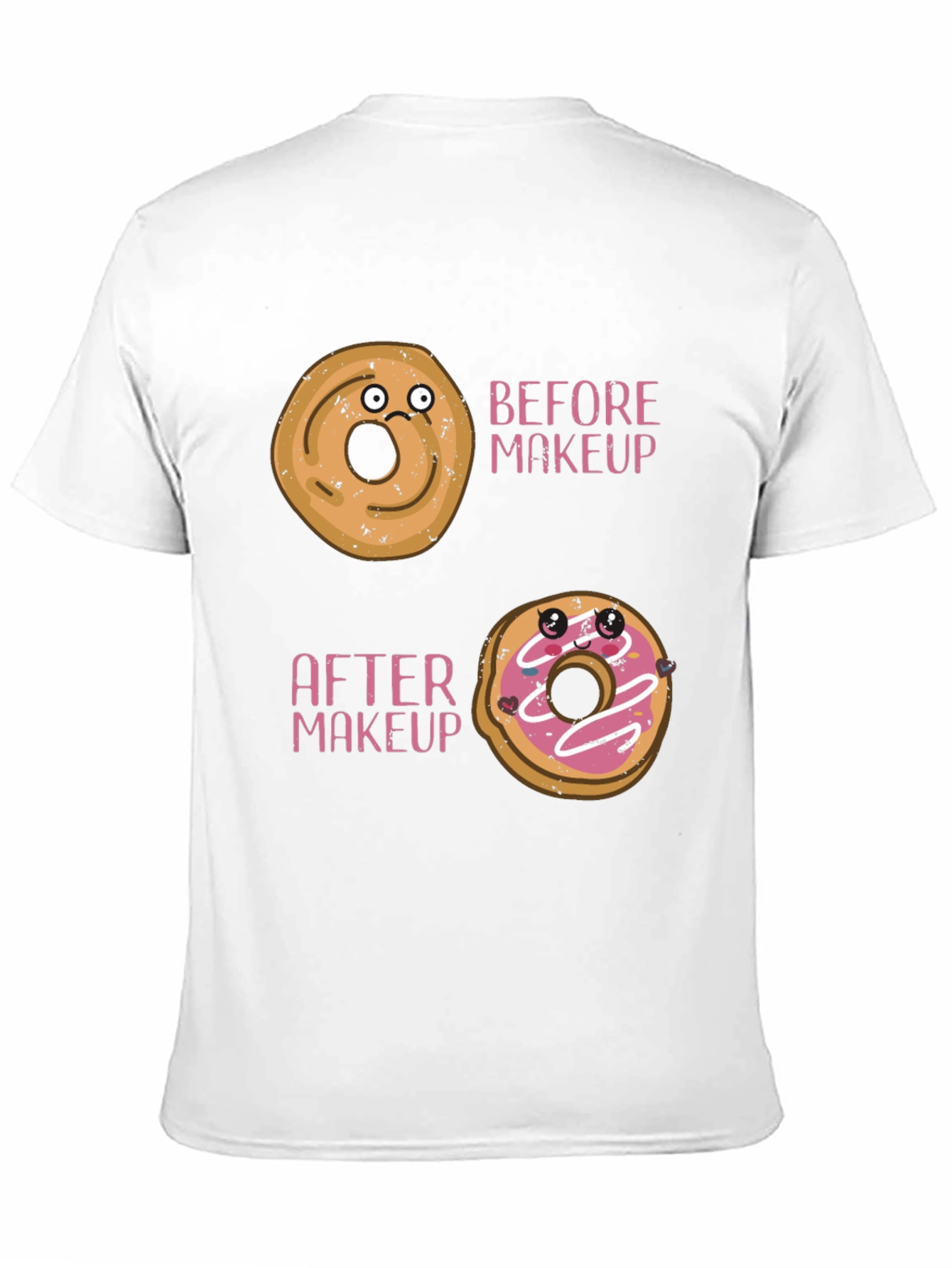 Black Funny Donut Makeup T-Shirt view 11