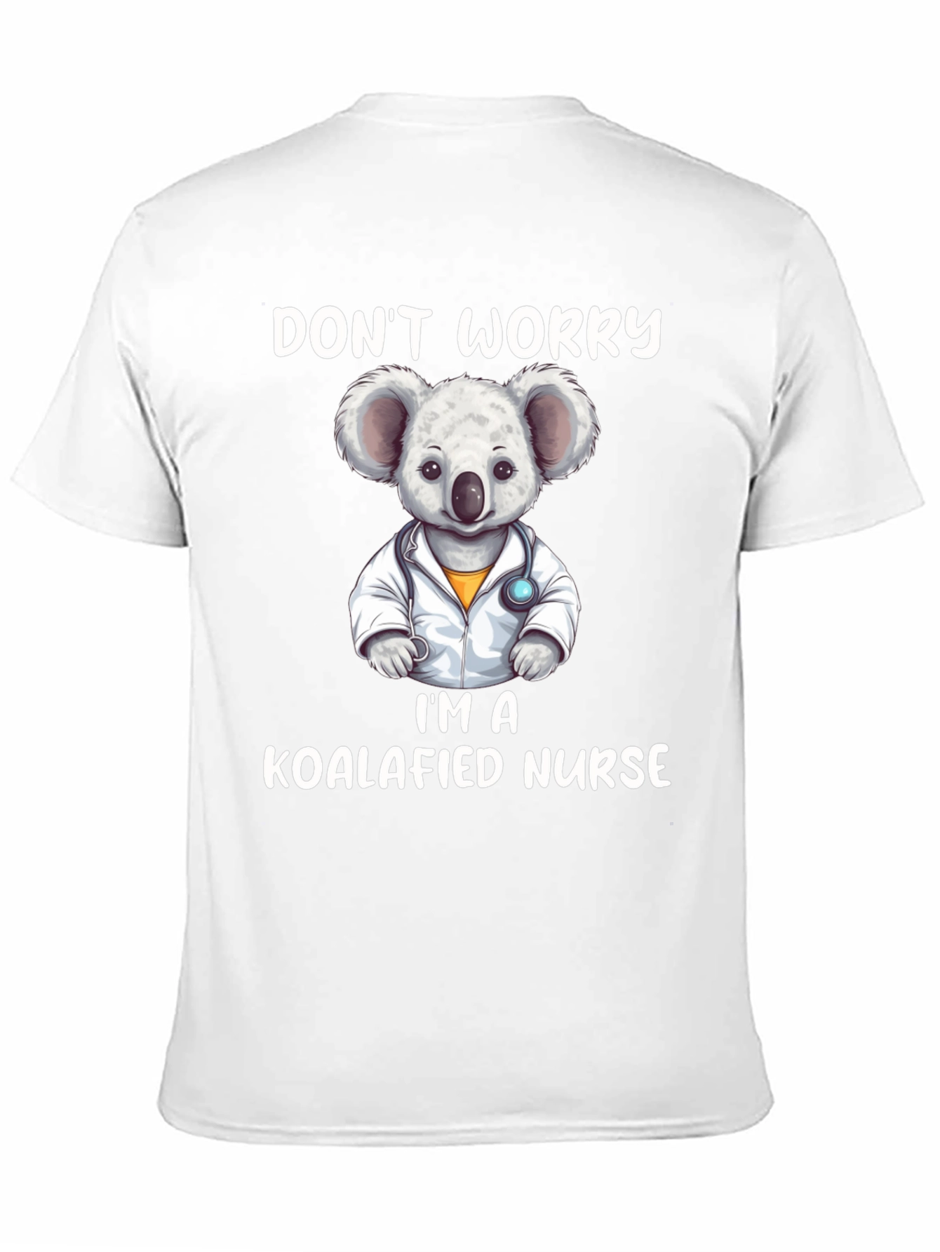 Black Koalafied Nurse Graphic Tee - Cute Koala Design view 11