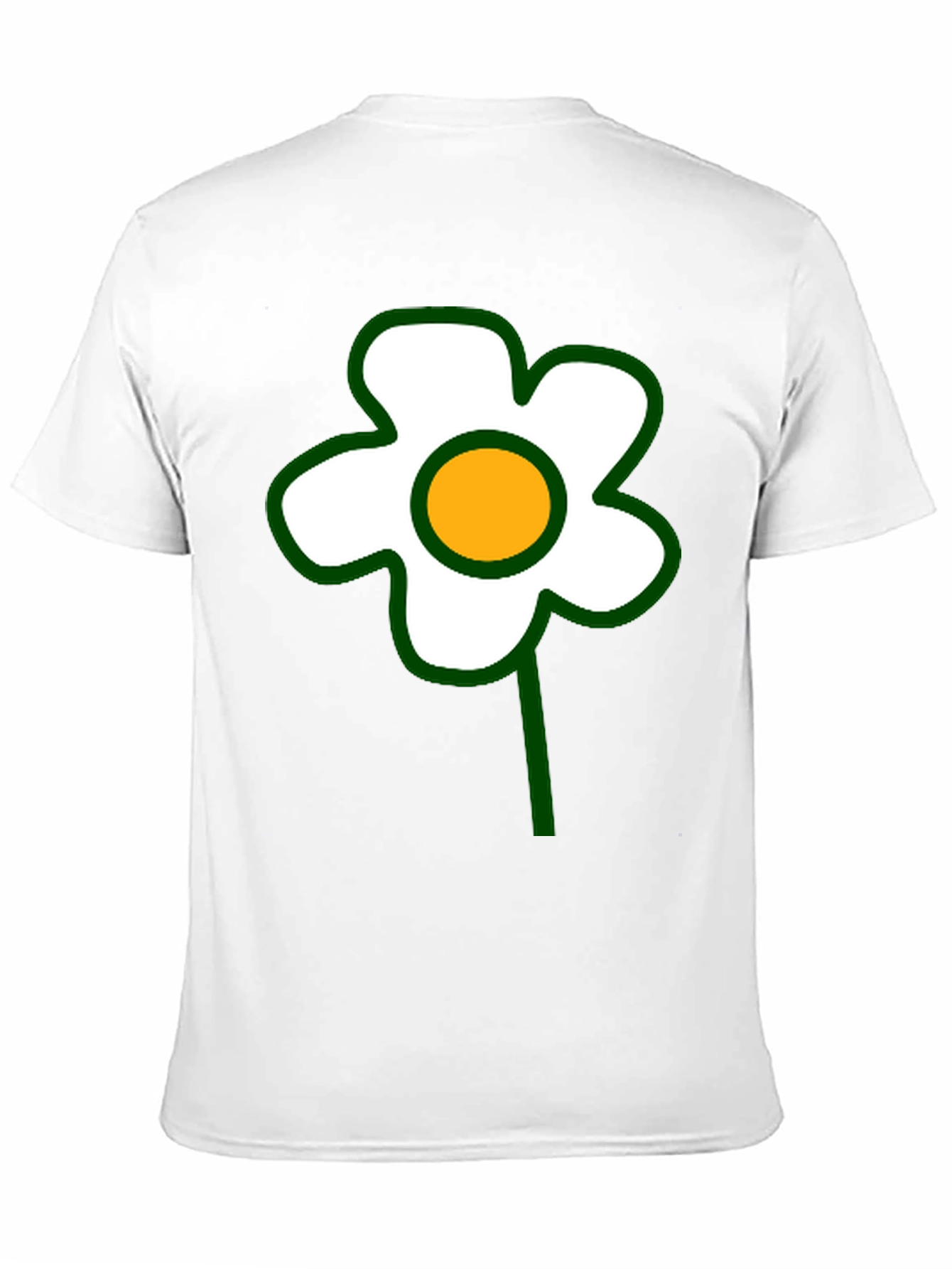 Black Black T-Shirt with Retro Flower Graphic view 11