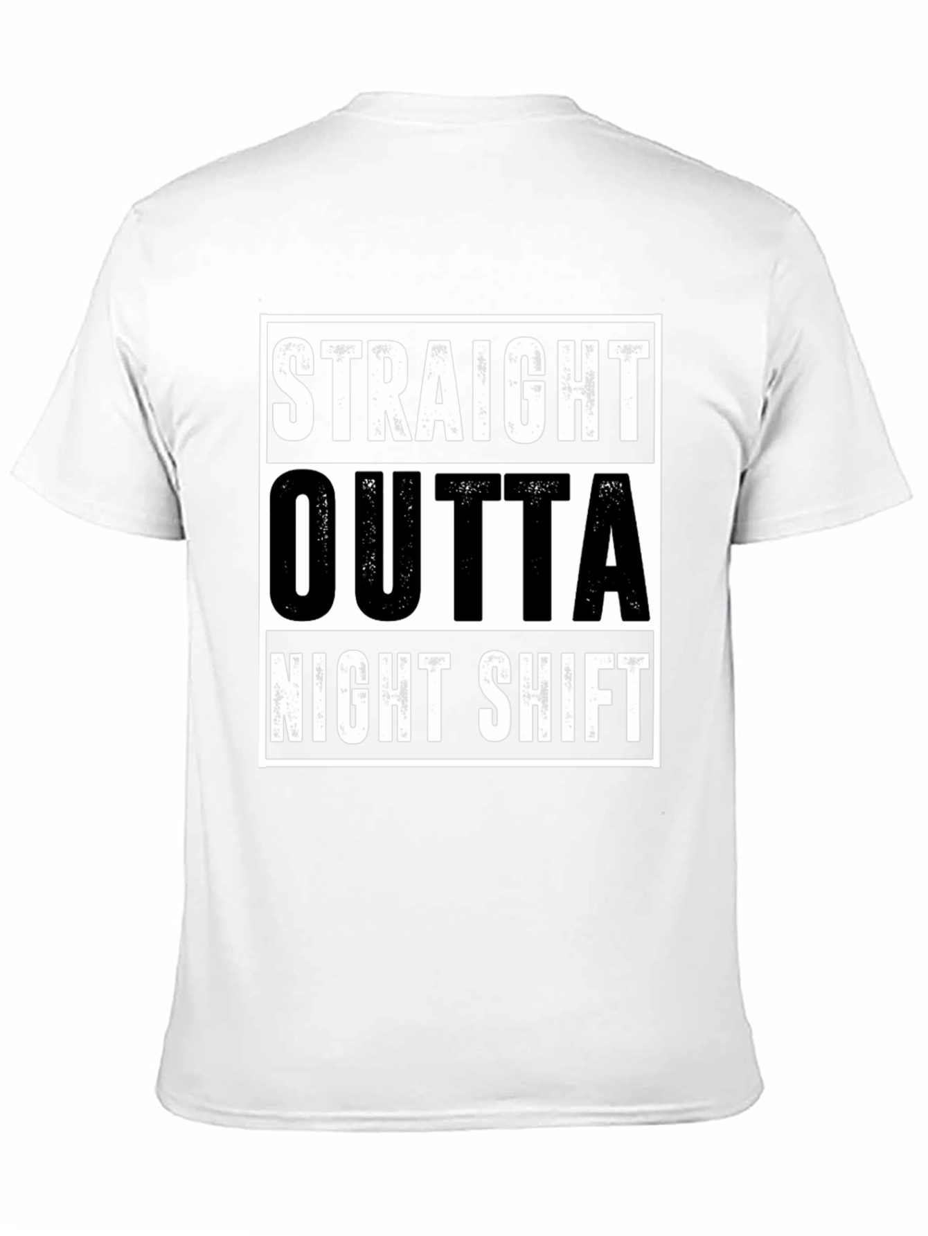 Black Straight Outta Night Shift Black Tee view 11