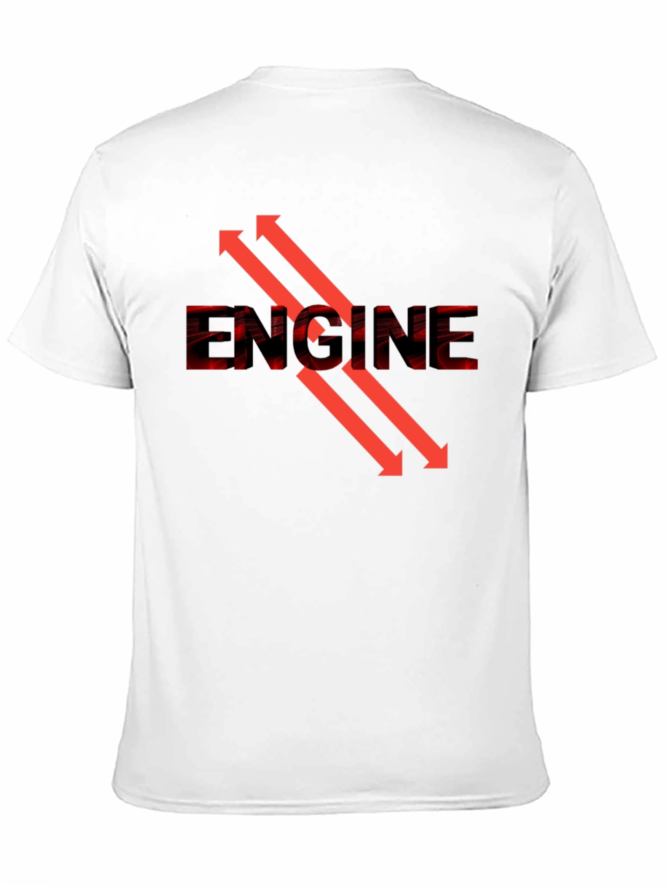 Black Engine Arrow Graphic Tee - Cool Automotive Design view 11
