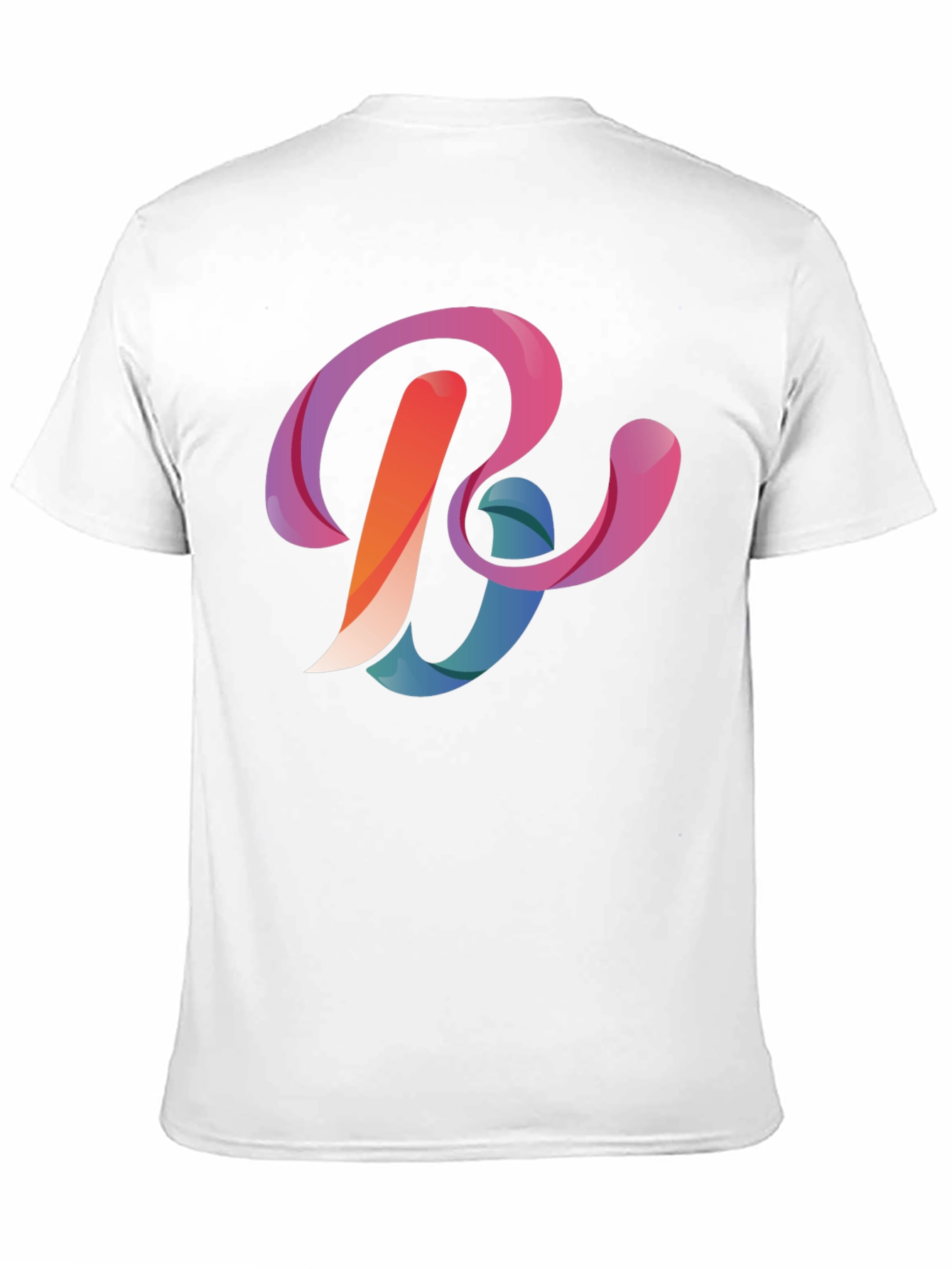 Black Abstract Letter B Graphic Black T-Shirt view 11