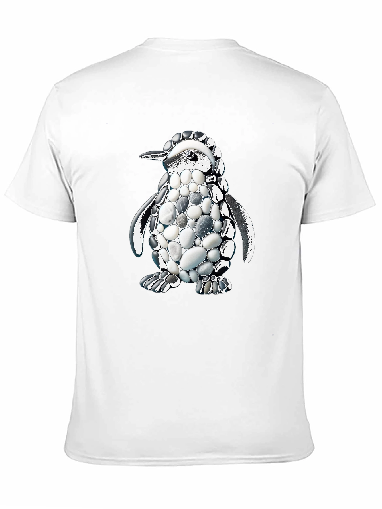 Black Stone Penguin Graphic Tee - Unique Design view 11
