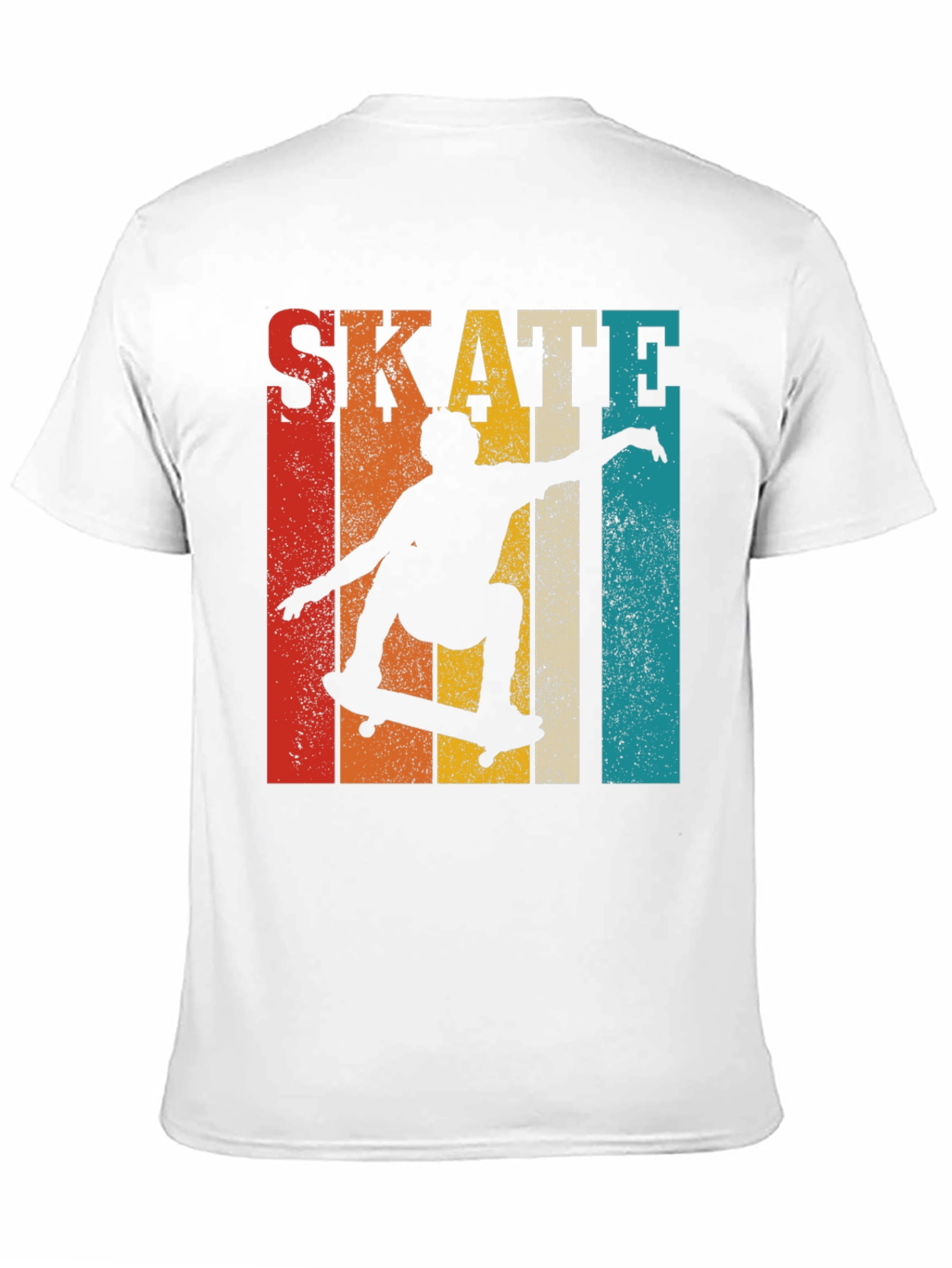 Black Retro Skateboarding Graphic T-Shirt view 11