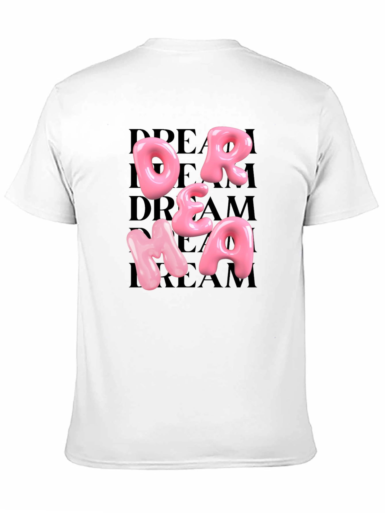 Black Dream Pink Letter Graphic Black T-Shirt view 11