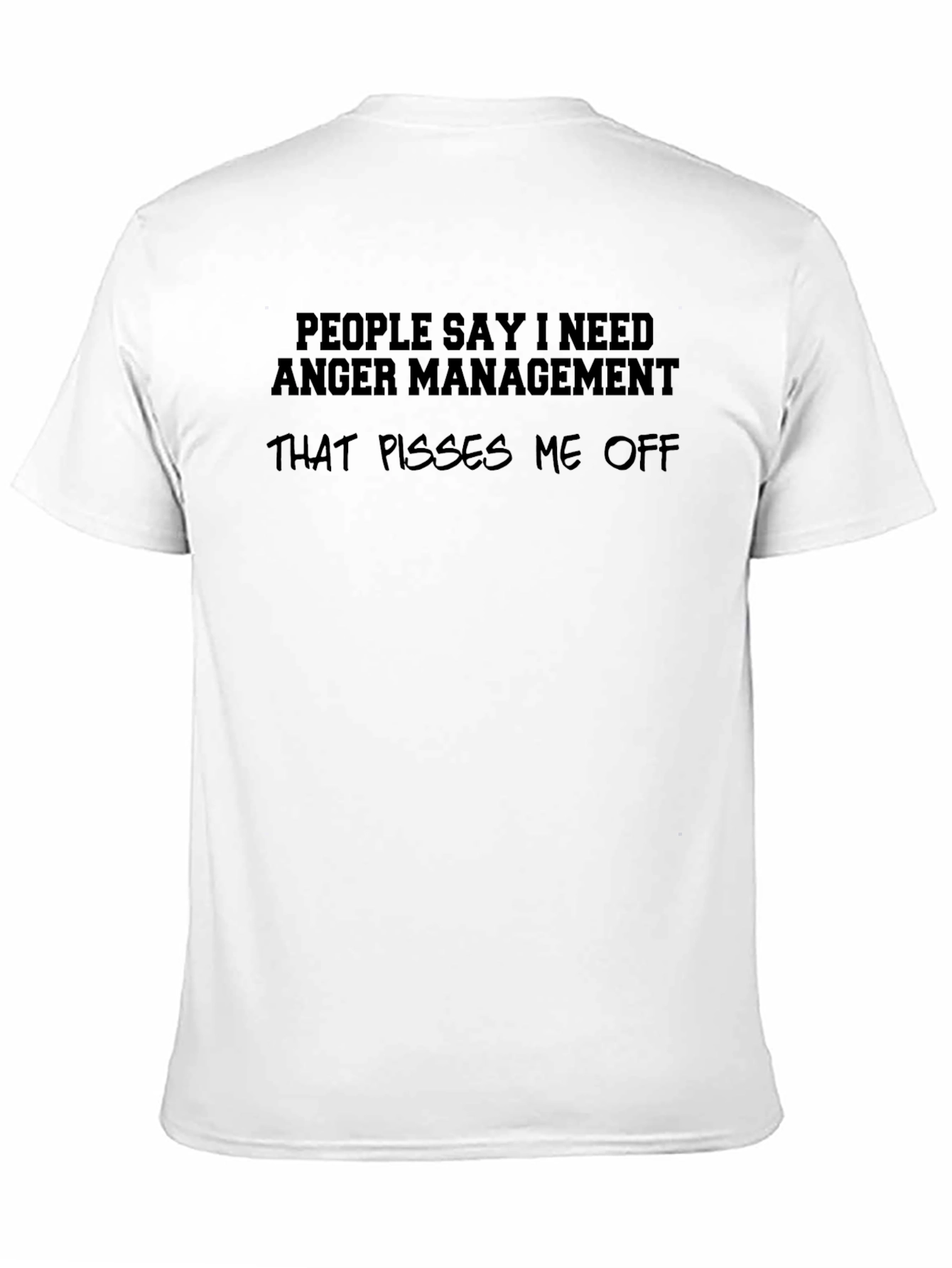 Black Anger Management Humor T-Shirt view 11