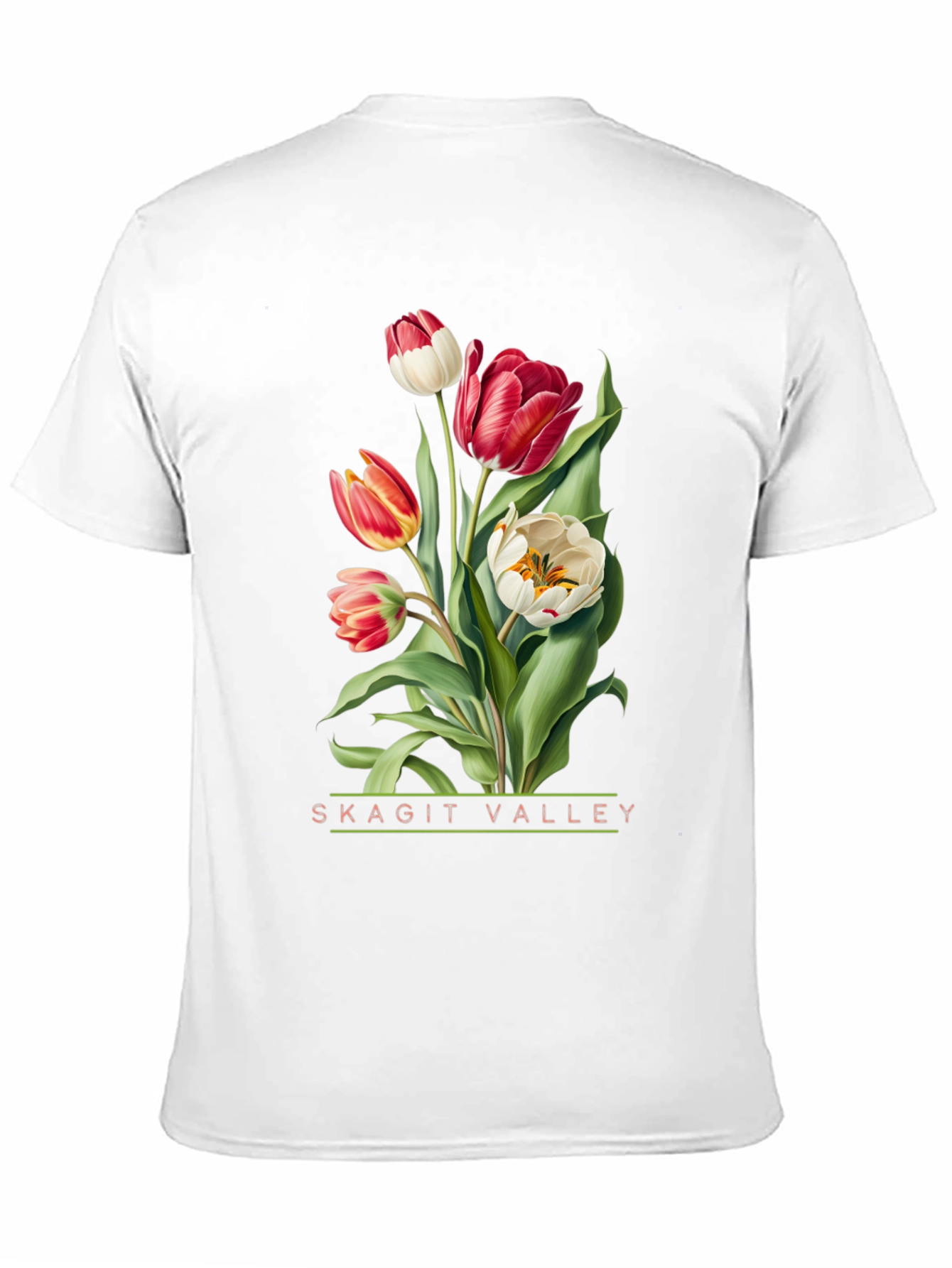 Black Skagit Valley Tulips Graphic Tee view 11