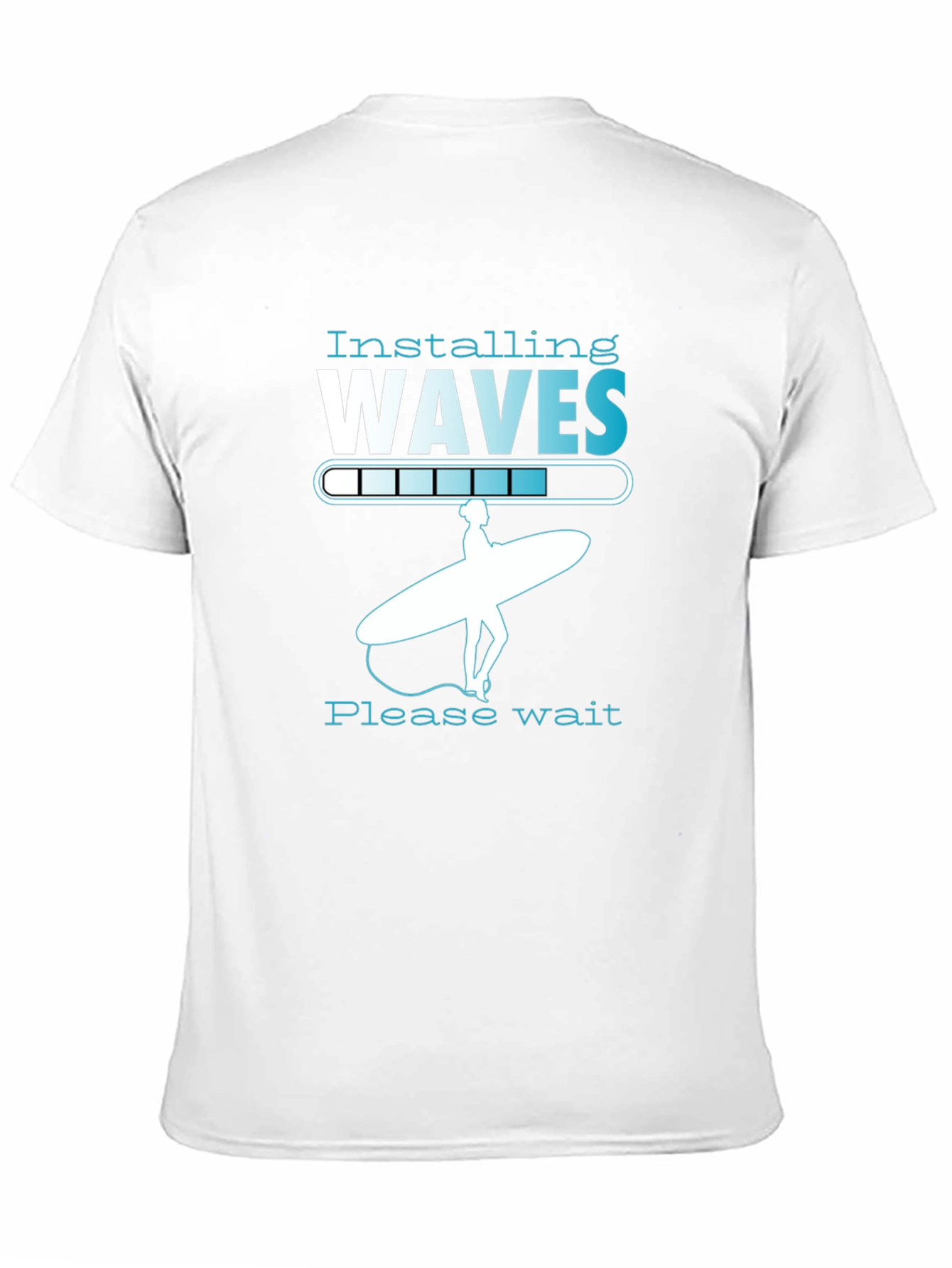 Black Installing Waves Graphic T-Shirt - Surfer Design view 11