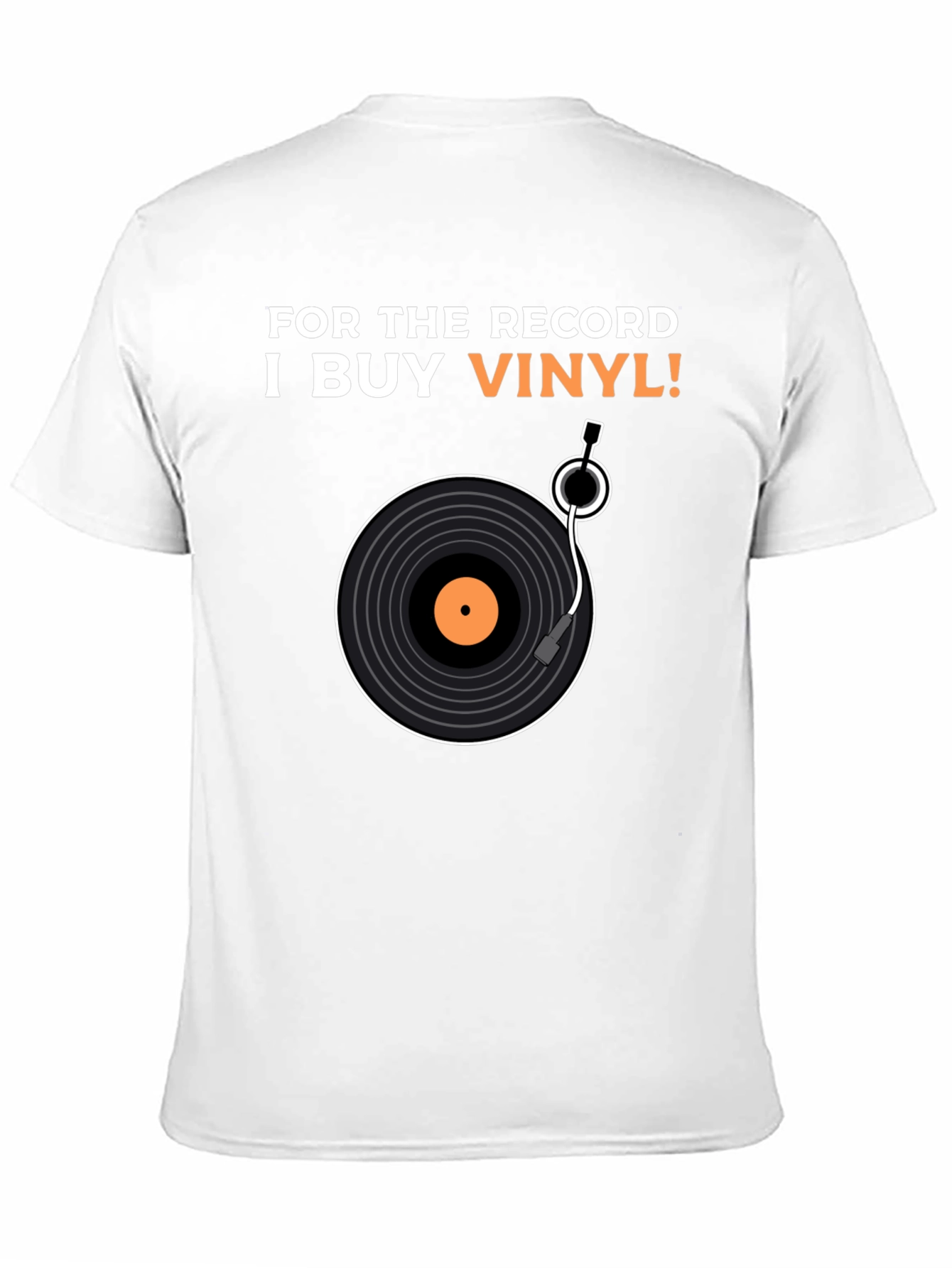 Black Vinyl Record T-Shirt - For The Record I Buy Vinyl! view 11