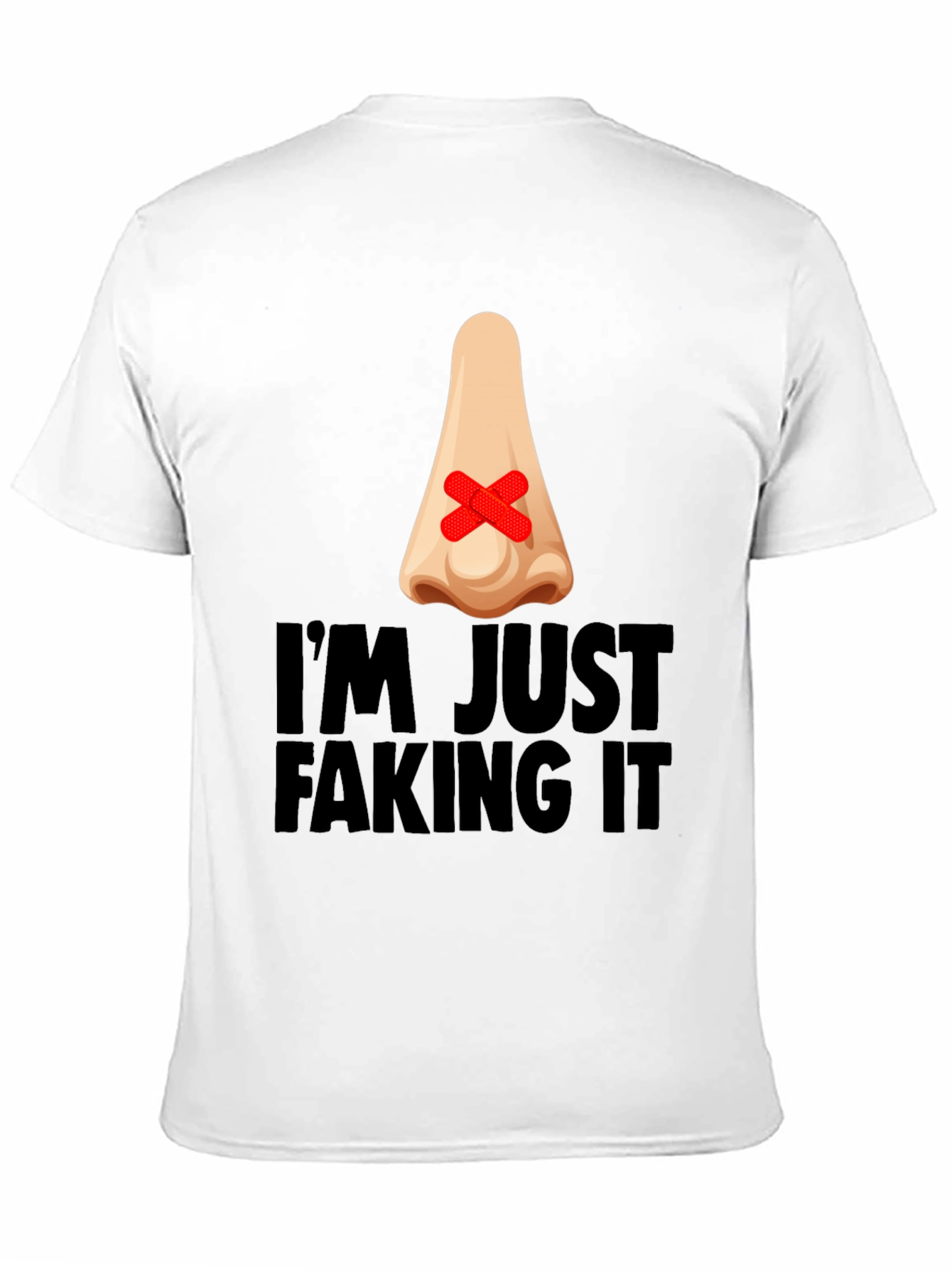 Black I'm Just Faking It Graphic T-Shirt view 11