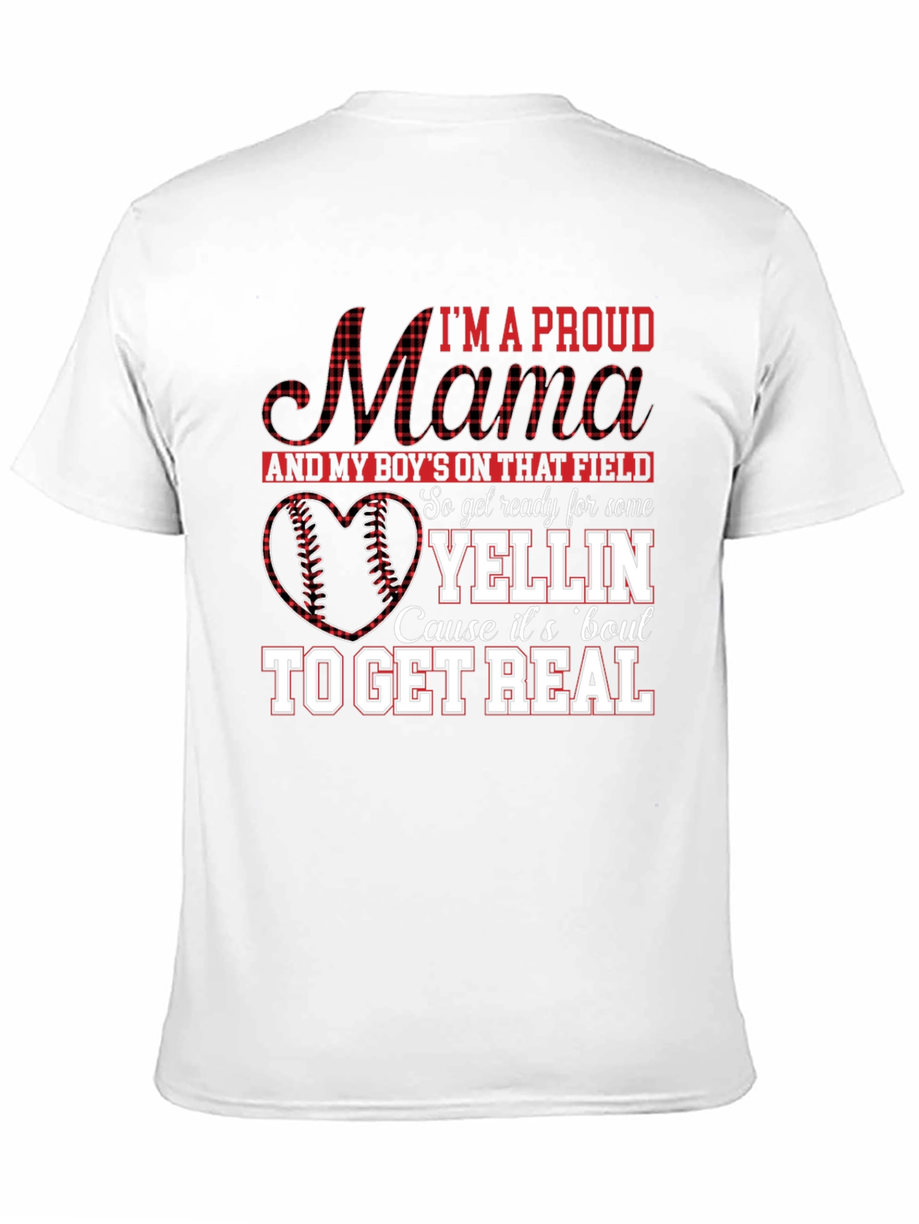Black Proud Baseball Mama T-Shirt view 11