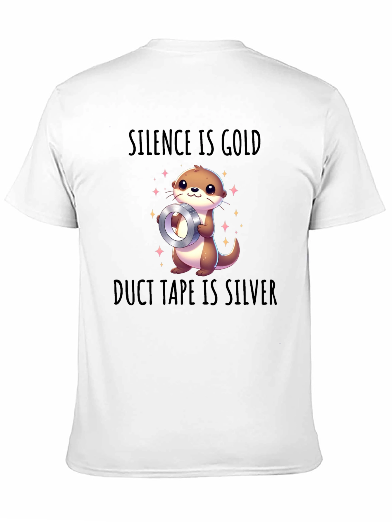 Black Silence is Gold Duct Tape is Silver Graphic Tee view 11