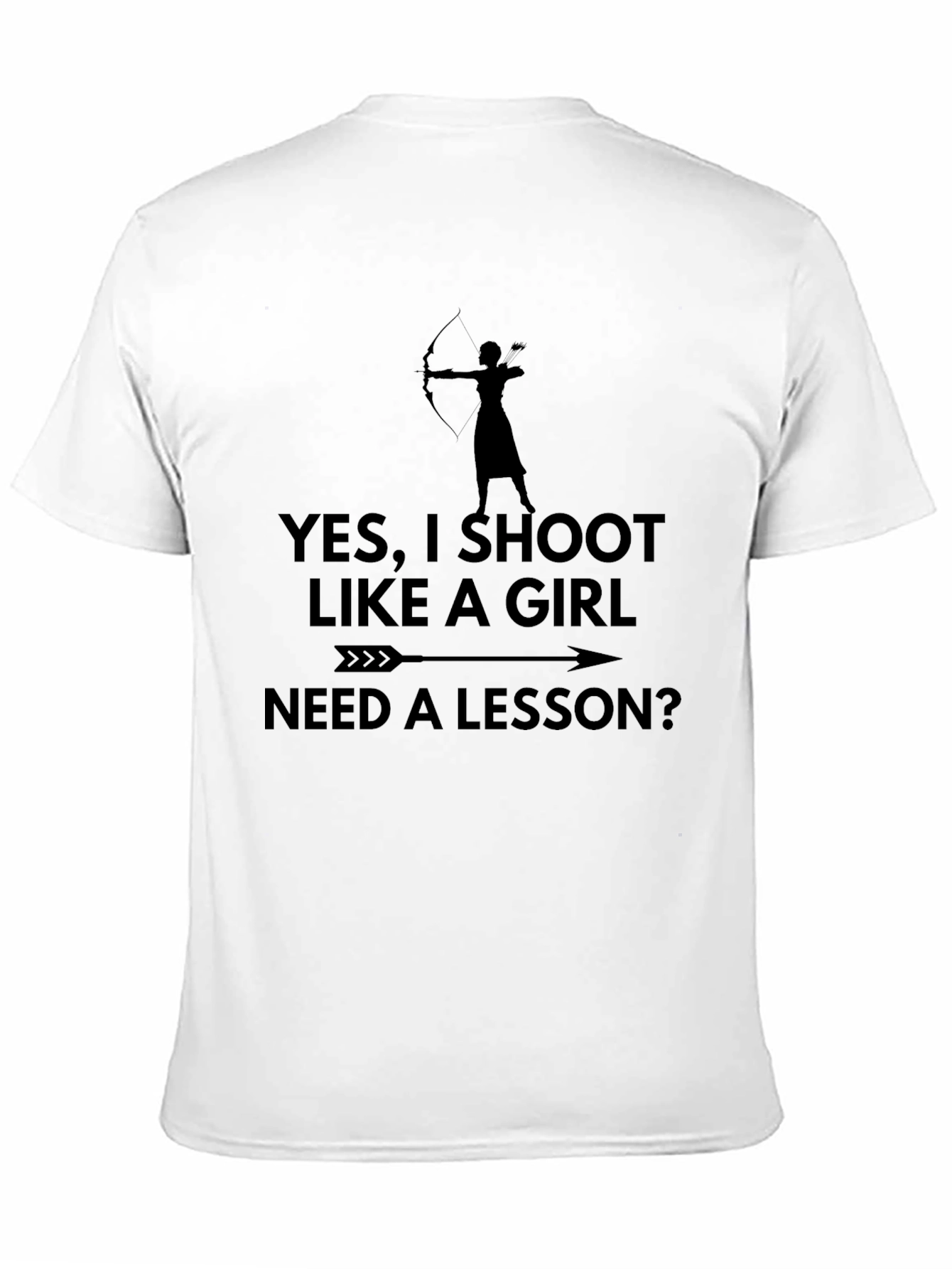 Black Yes, I Shoot Like A Girl T-Shirt view 11