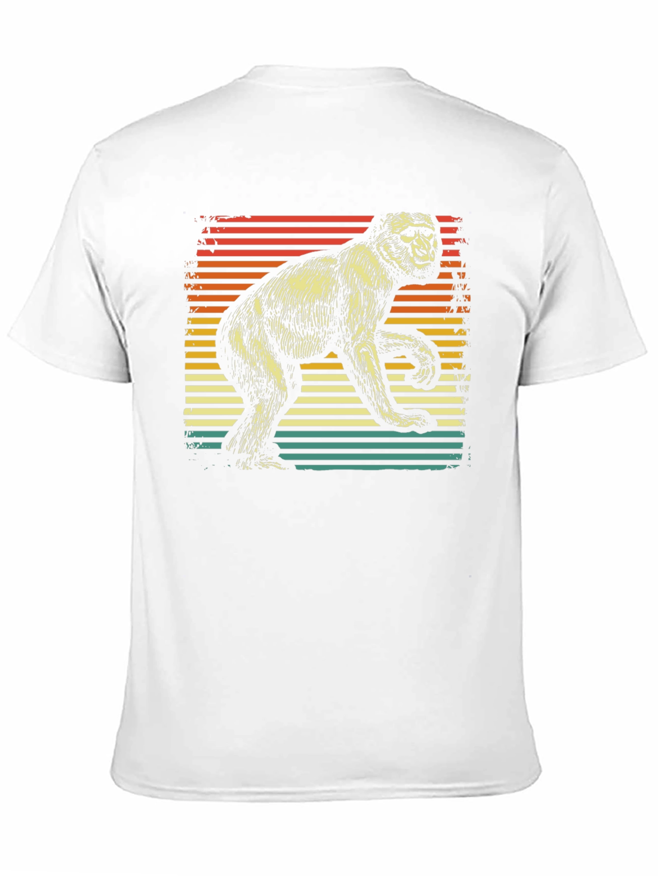 Black Retro Monkey Graphic Tee - Vintage Style Ape T-Shirt view 11