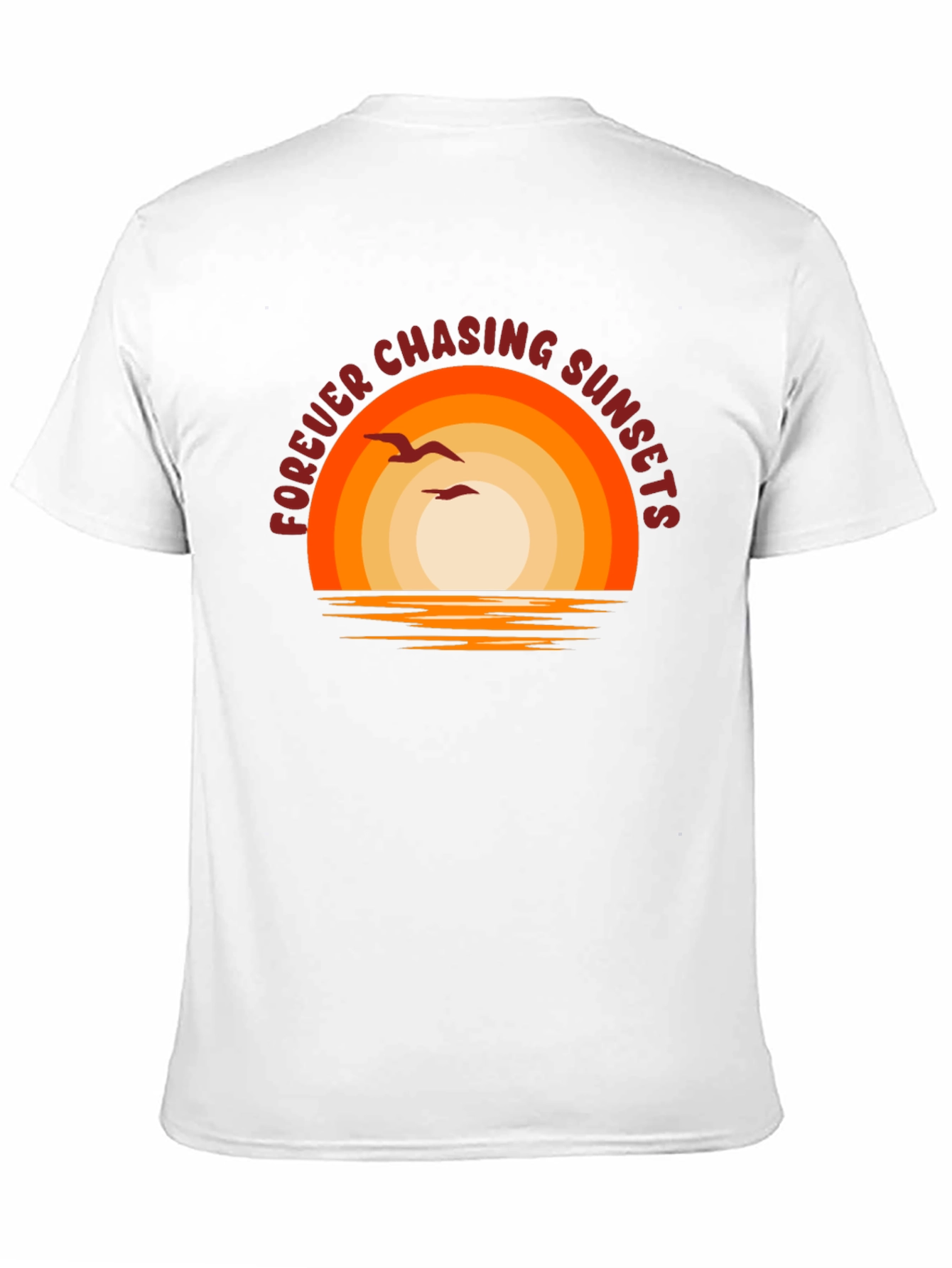 Black Forever Chasing Sunsets Graphic T-Shirt view 11