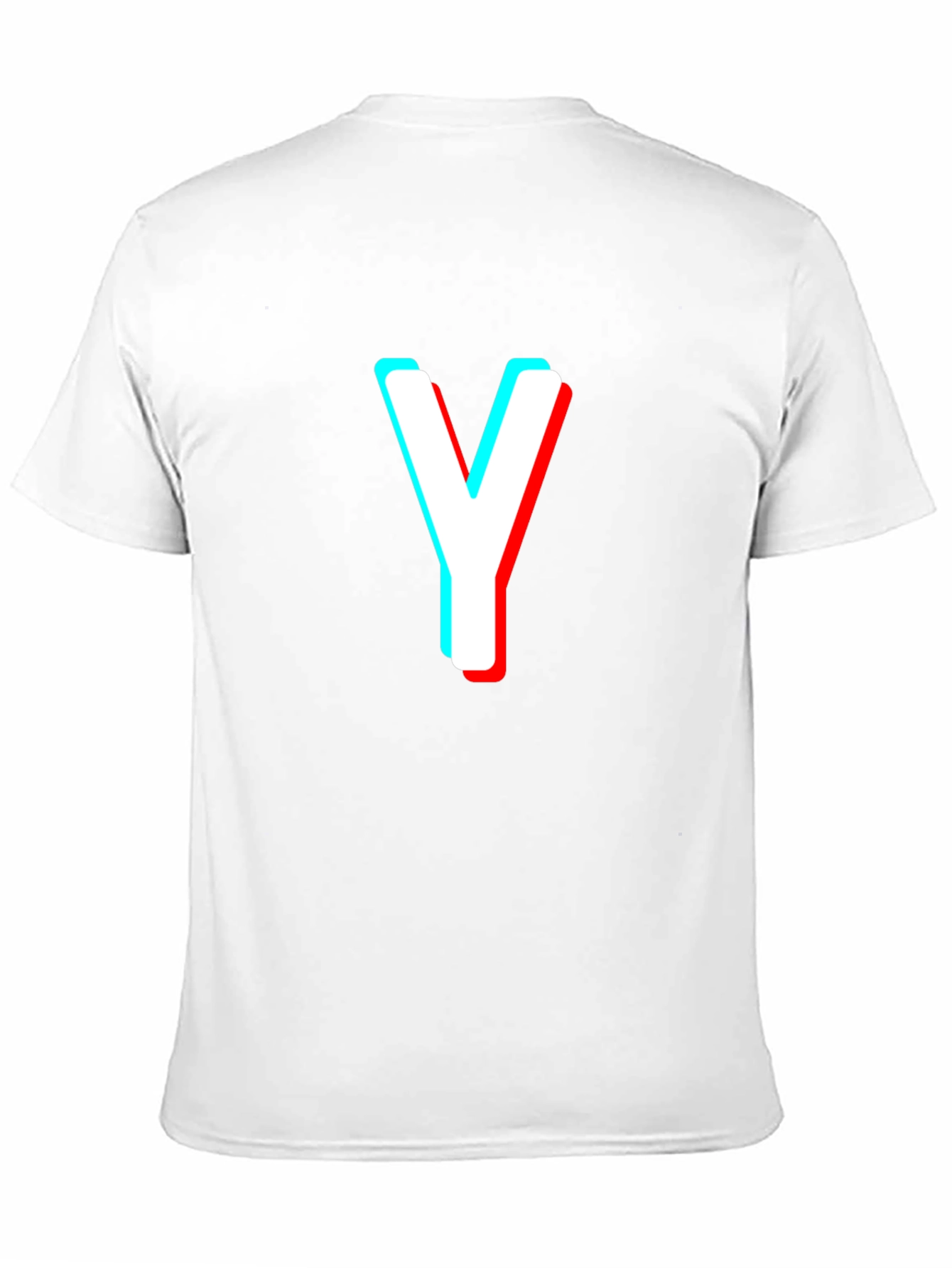 Black Letter Y Black T-Shirt - 3D Effect Graphic Tee view 11