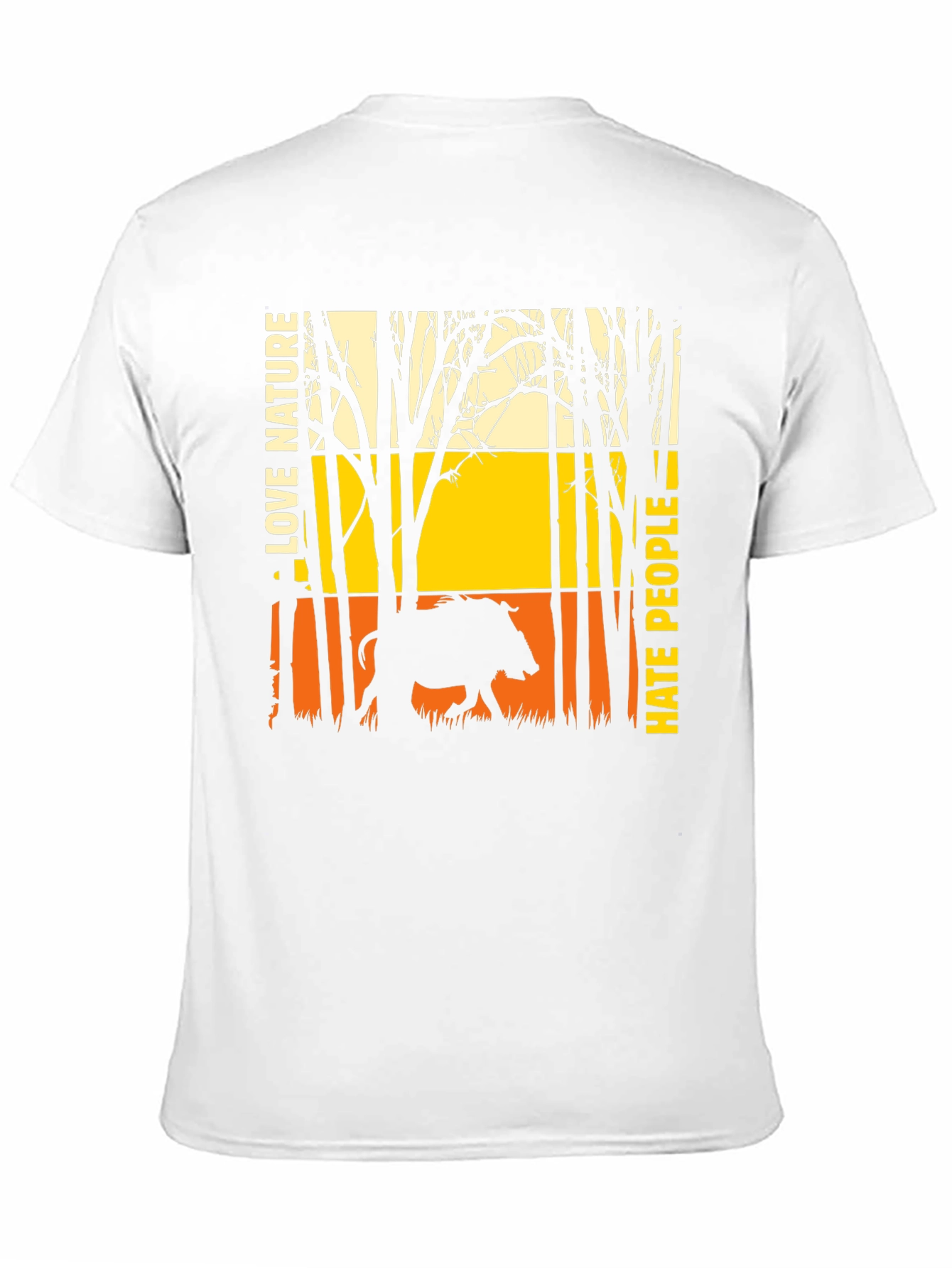 Black Love Nature Hate People Graphic Tee view 11