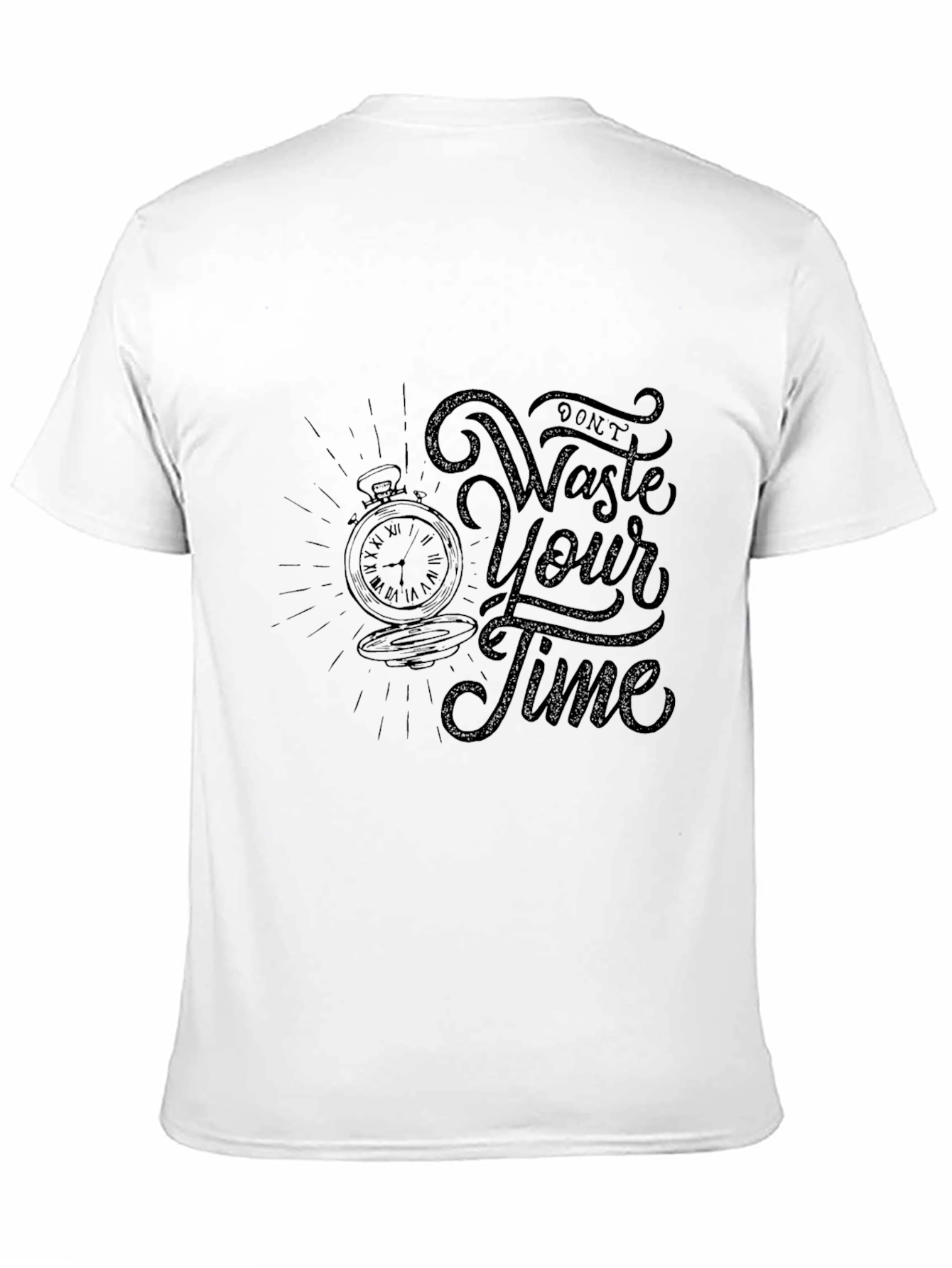 Black Don't Waste Your Time Graphic Tee - Black view 11