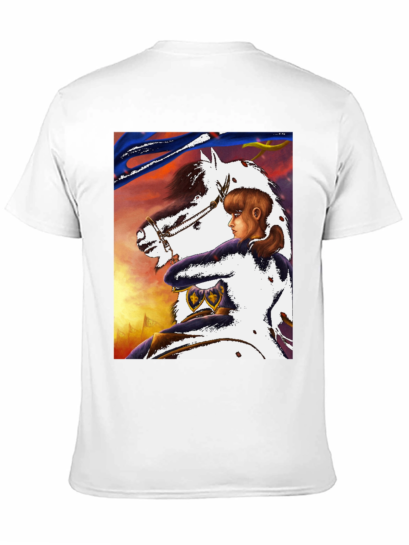 Black Joan of Arc Horseback Ride Graphic Tee view 11