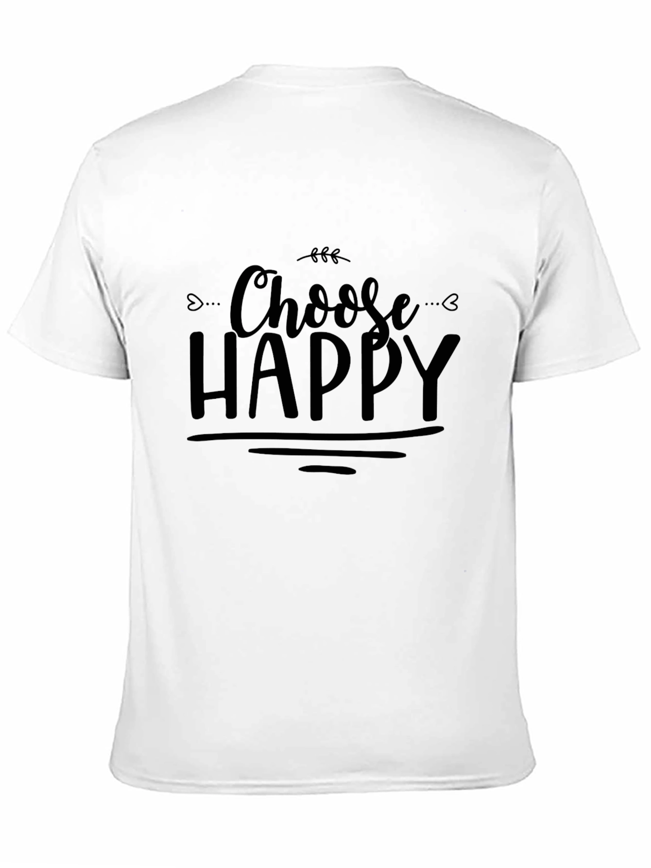 Black Choose Happy Black Graphic Tee view 11