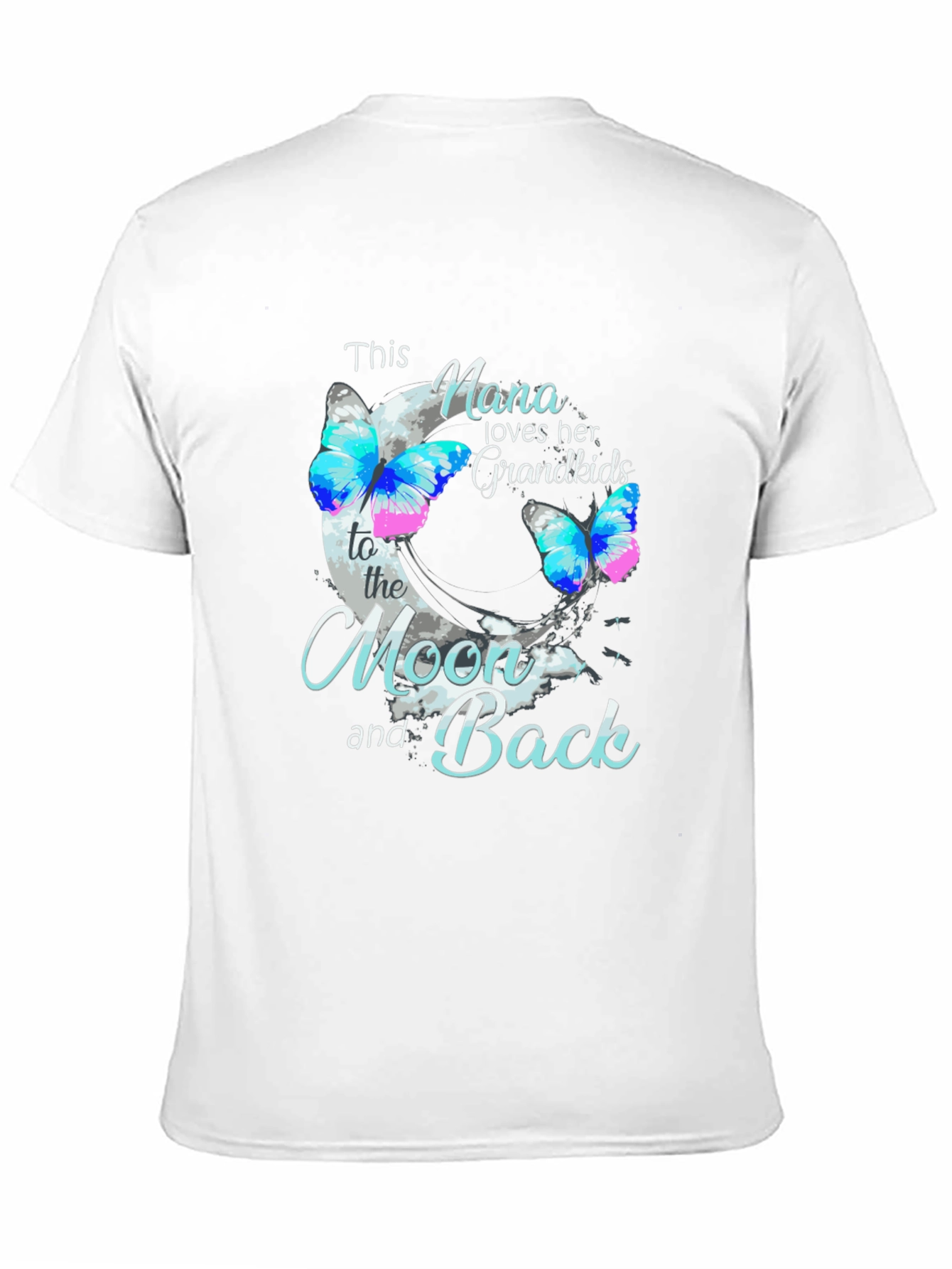 Nana Loves Her Grandkids Black T-Shirt - 11