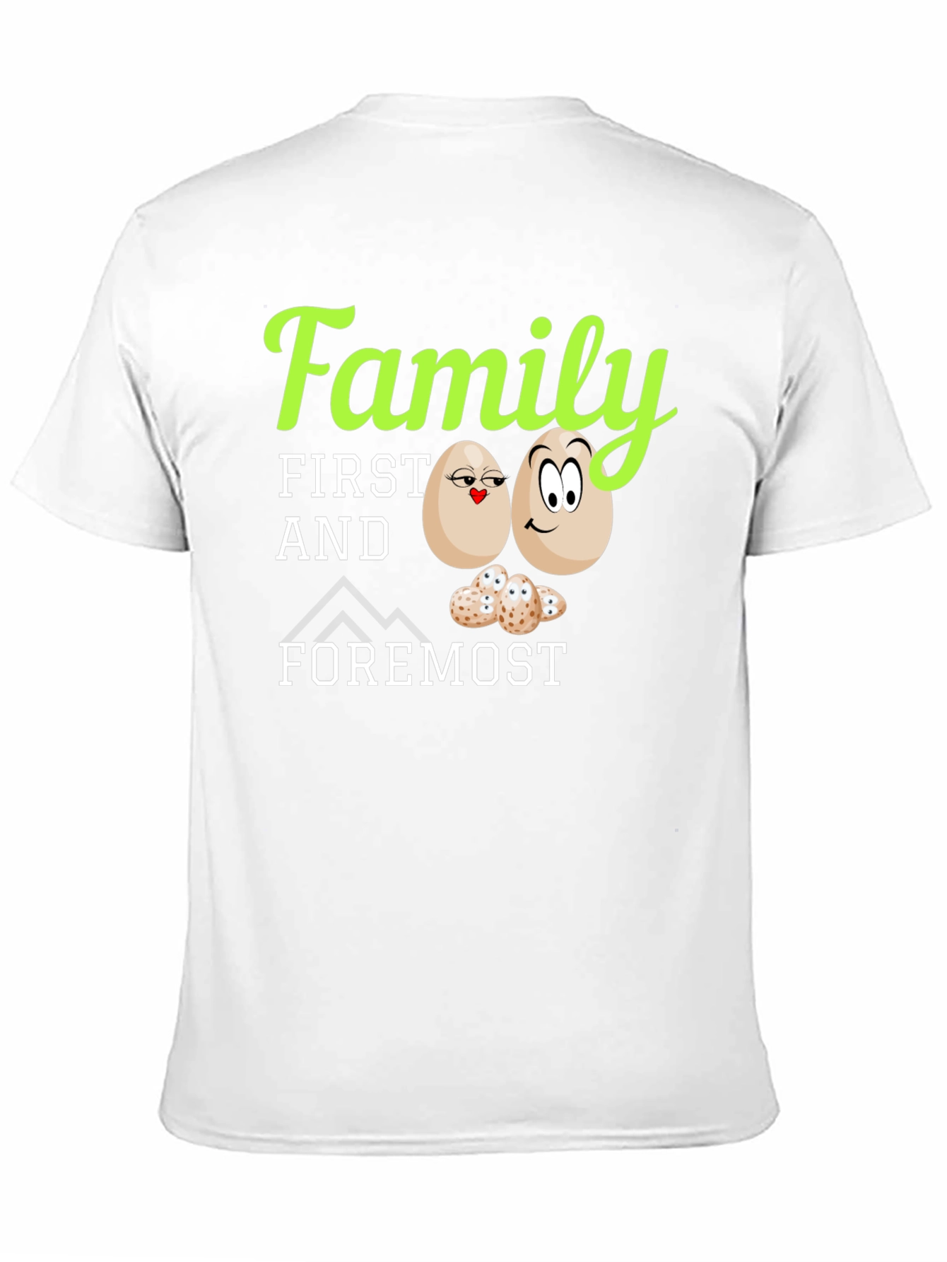 Black Family First T-Shirt - Cute Egg Design view 11