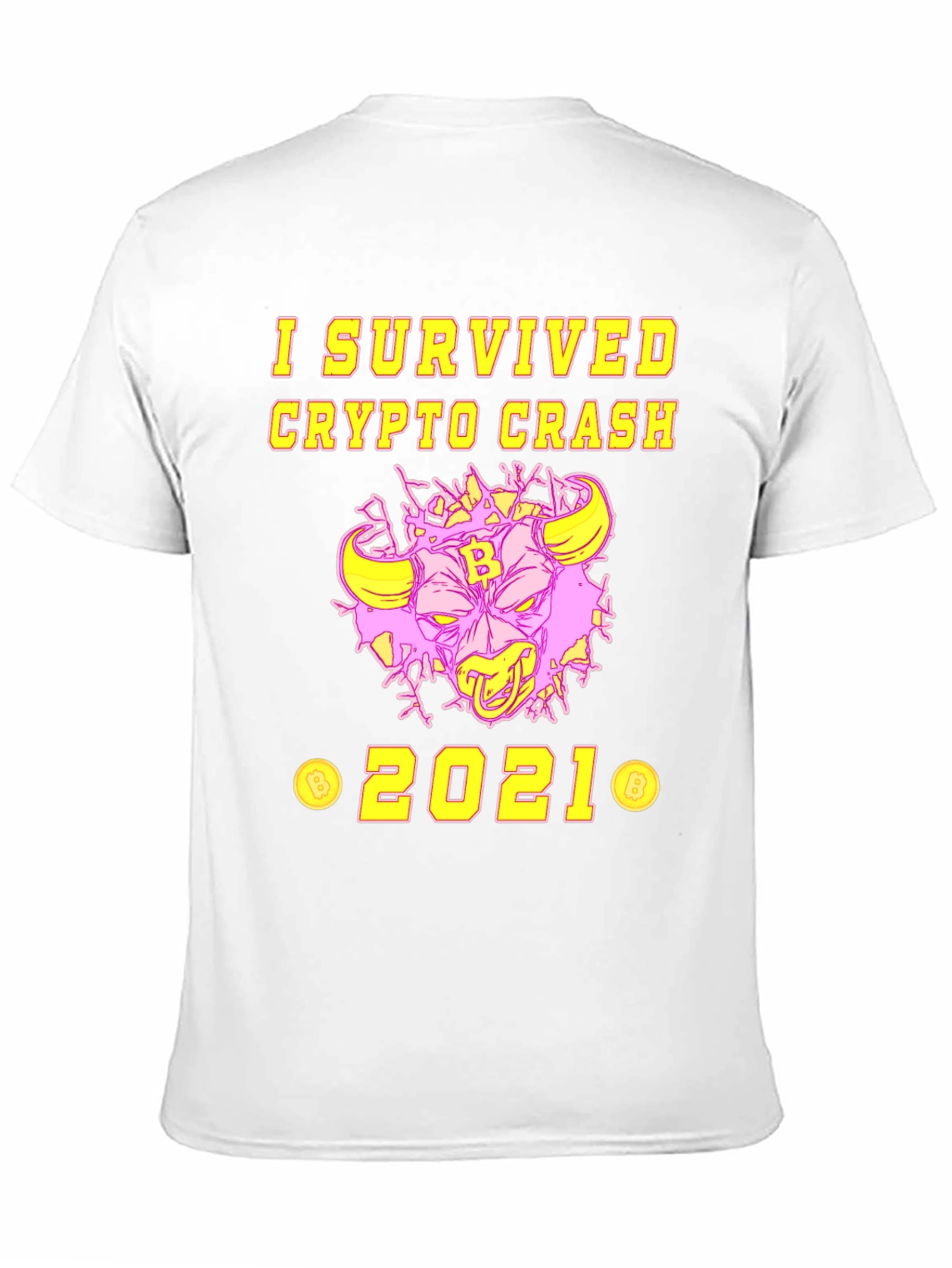 Black I Survived Crypto Crash 2021 T-Shirt view 11