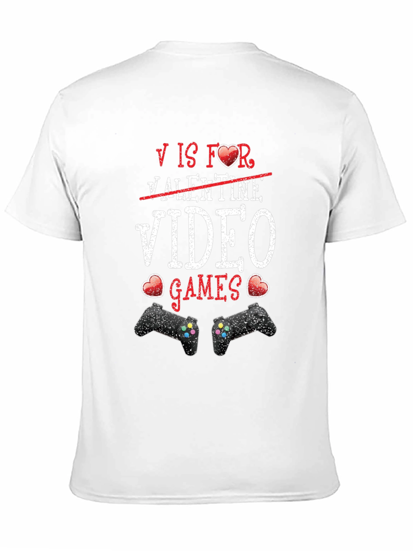 Black Video Games Valentine's T-Shirt view 11