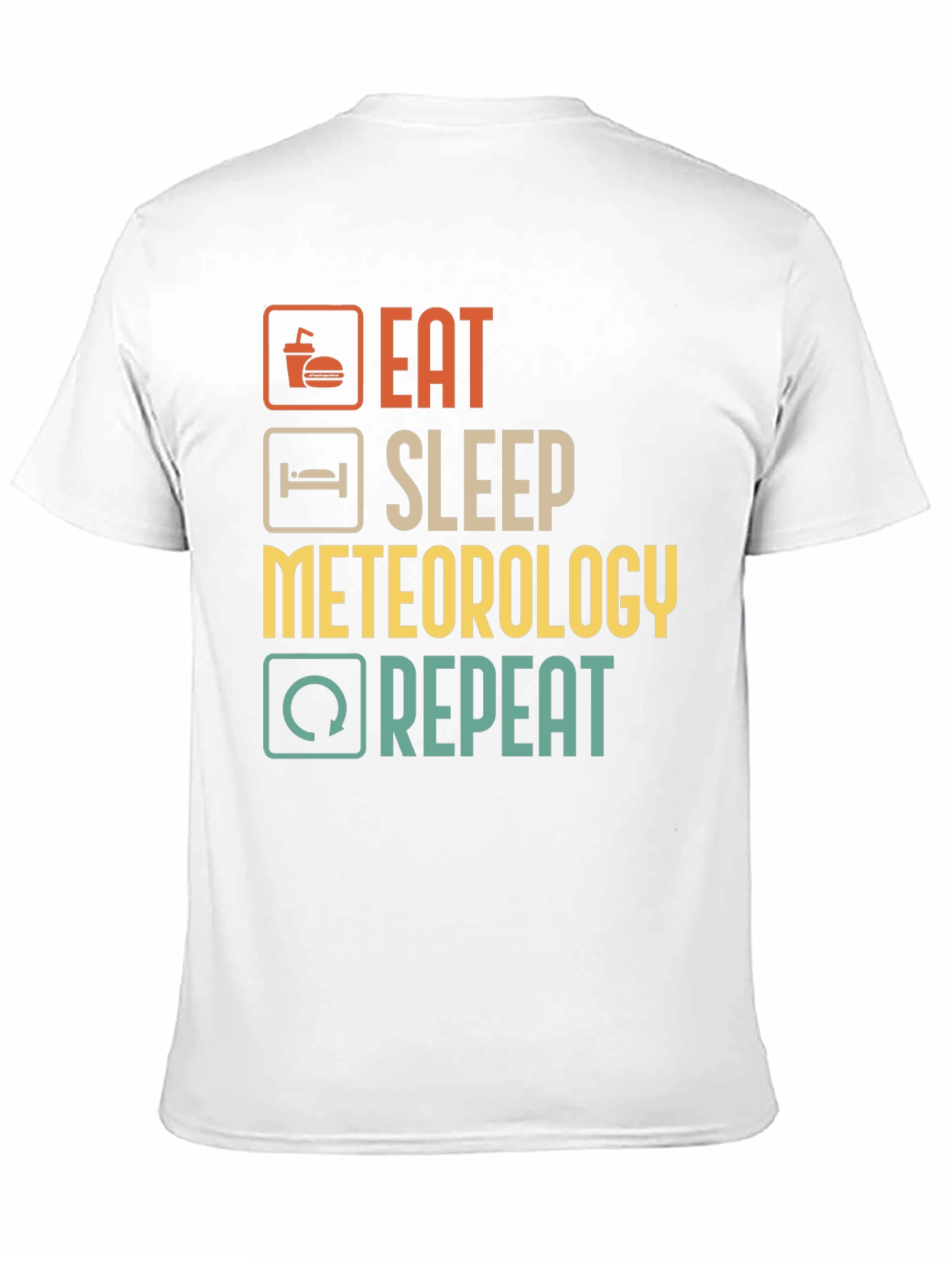 Black Eat Sleep Meteorology Repeat T-Shirt view 11